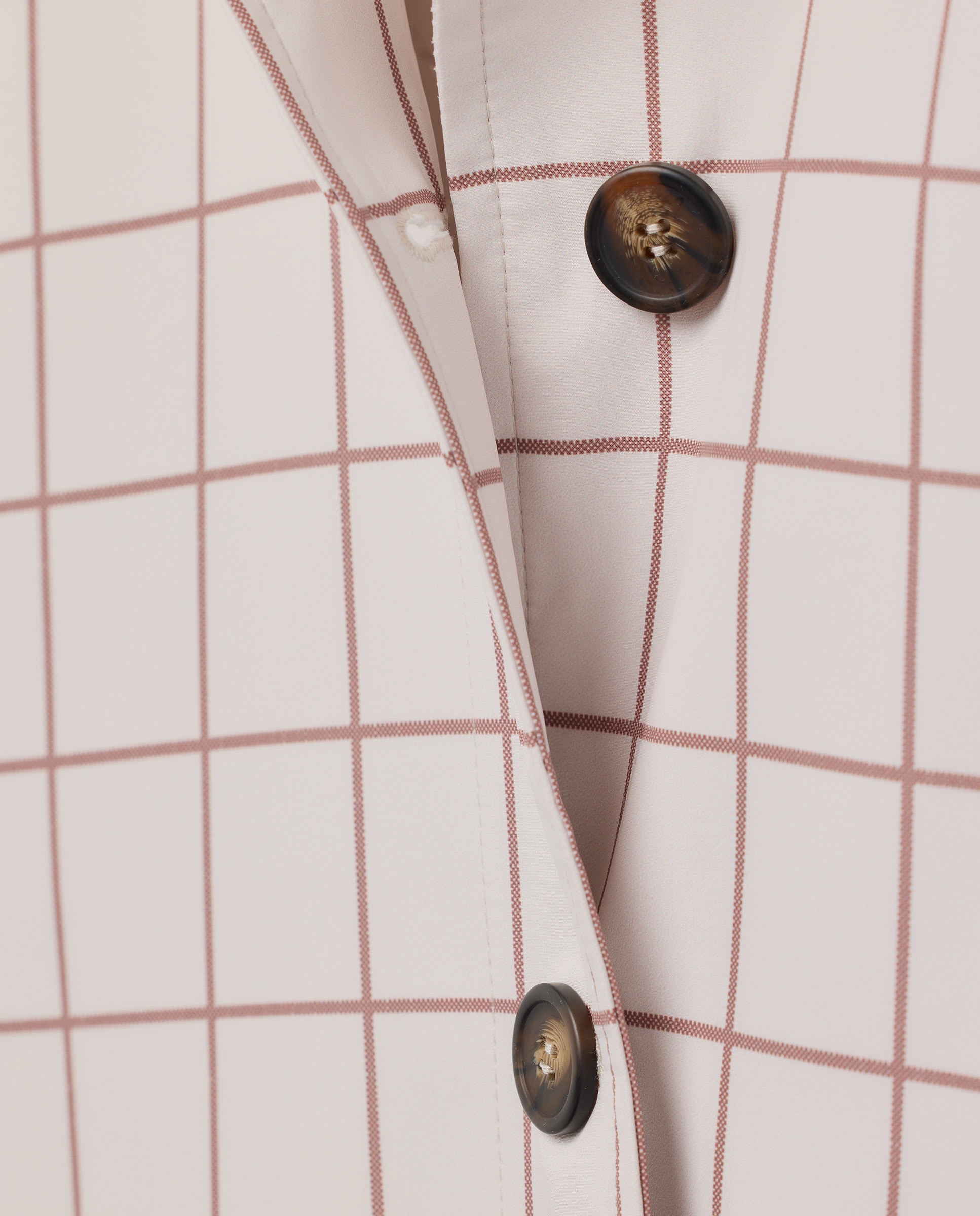 Gabardina larga de mujer de cuadros Multicolor-5