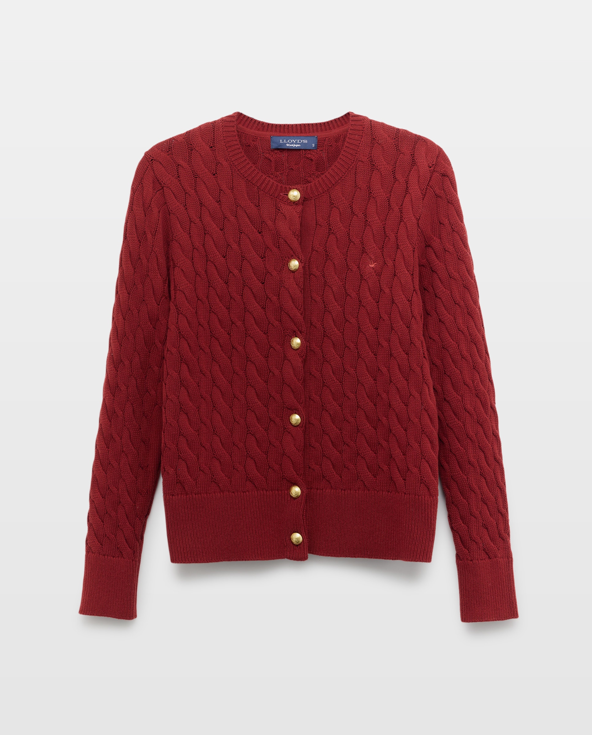 Cardigan com manga comprida Vermelhão-4