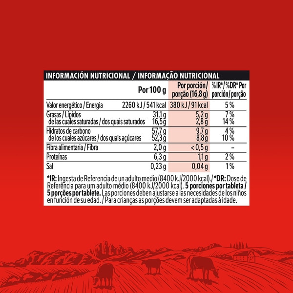 chocolate with creamy filling and corn pieces tablet 84 g