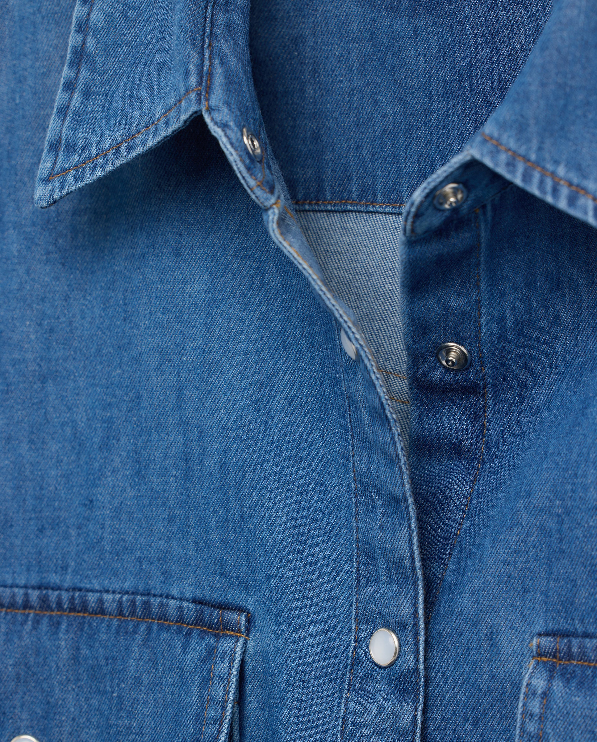 Camisa de Ganga Básica Azul-índigo-6