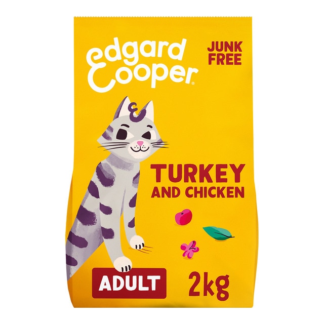 Imagen 0 de Pienso para gatos adultos Edgard & Cooper pavo y pollo sin cereales 2 kg