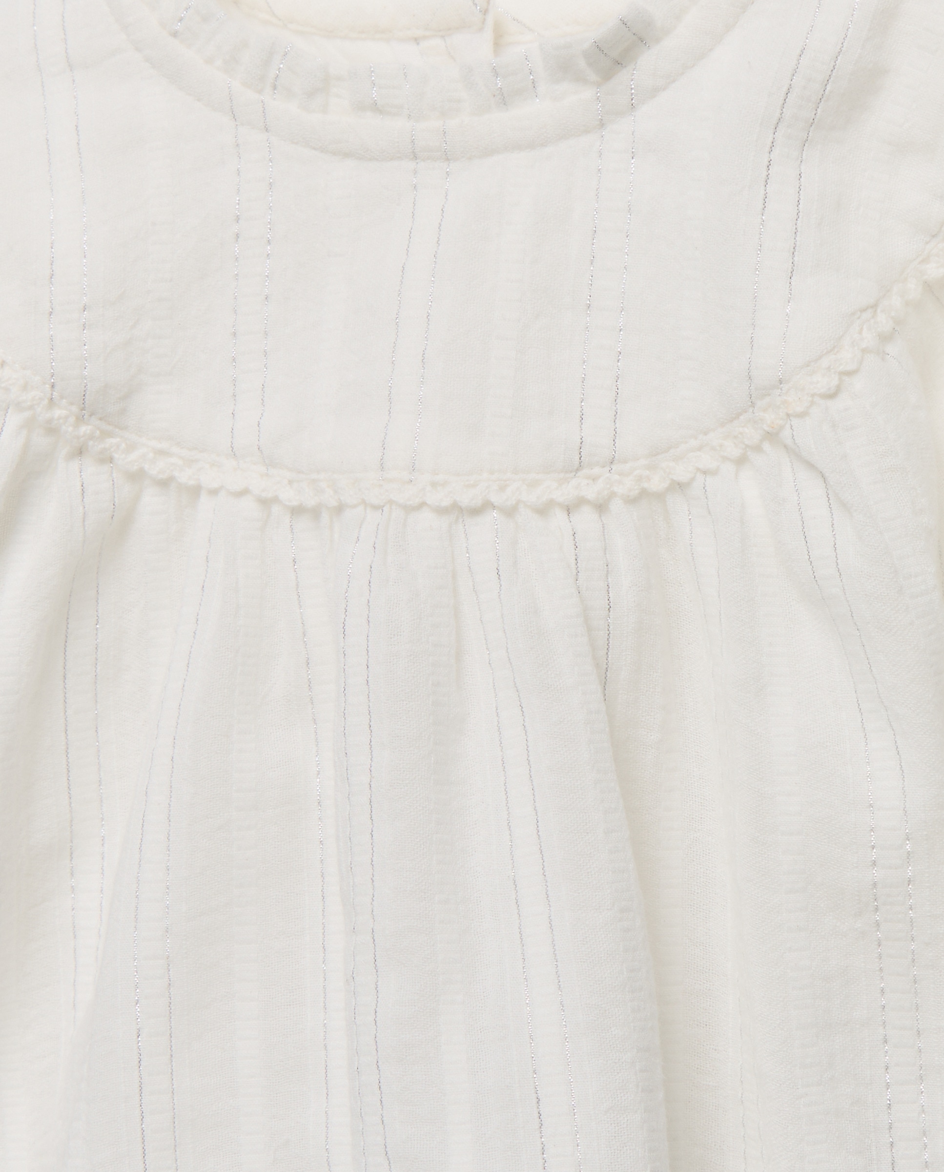 Camisa Lisa de Bebé com Manga Comprida Branco-marfim-3