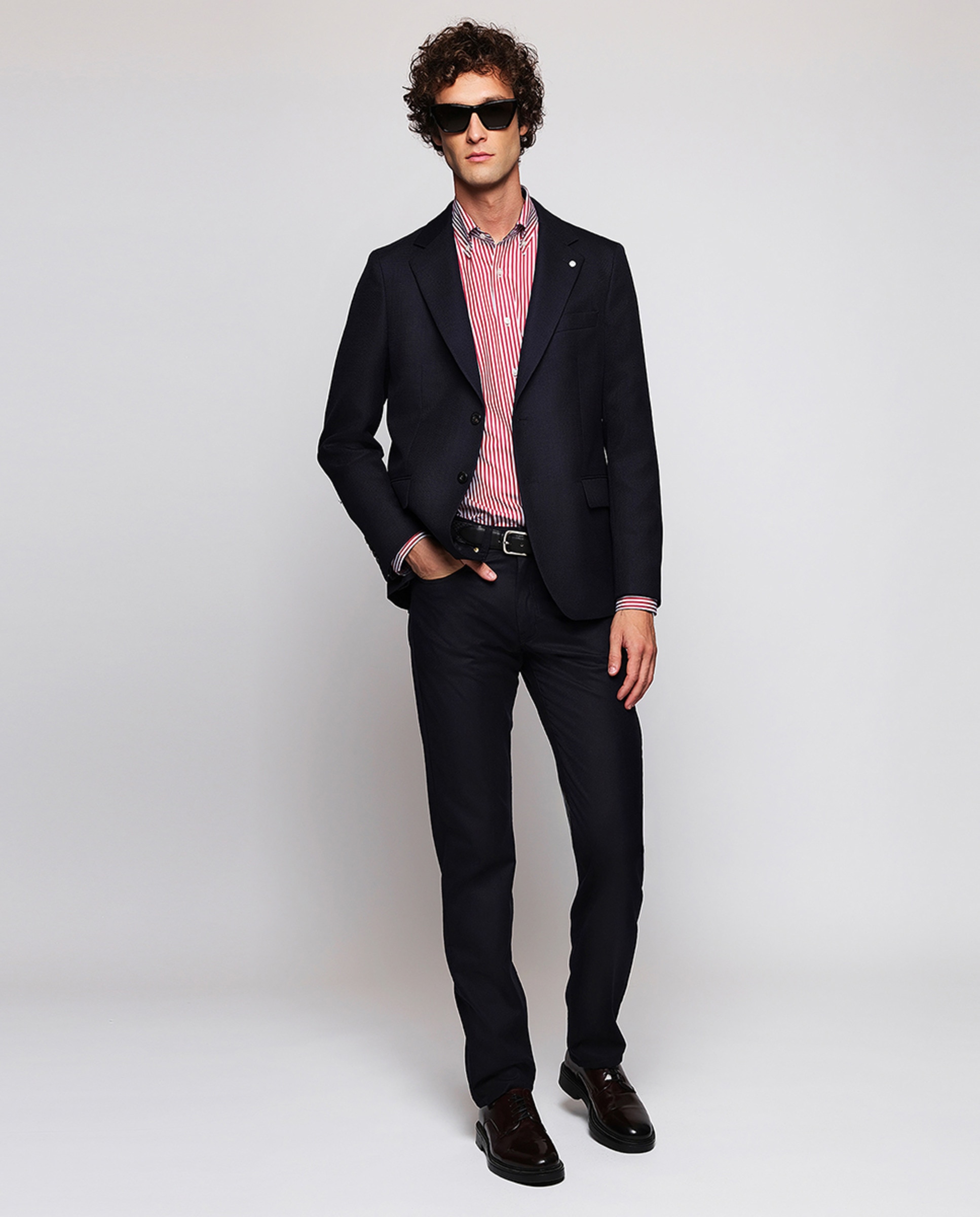 Casaco Custom Fit com Estrutura Azul-marinho-6