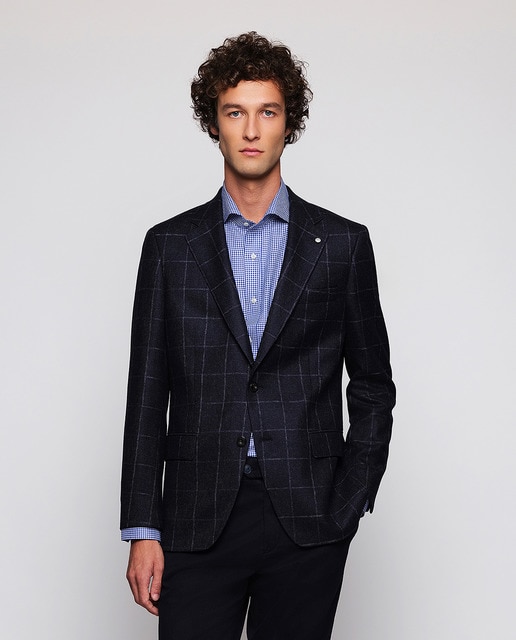 Imagem 0 de Casaco Regular Fit aos Quadrados