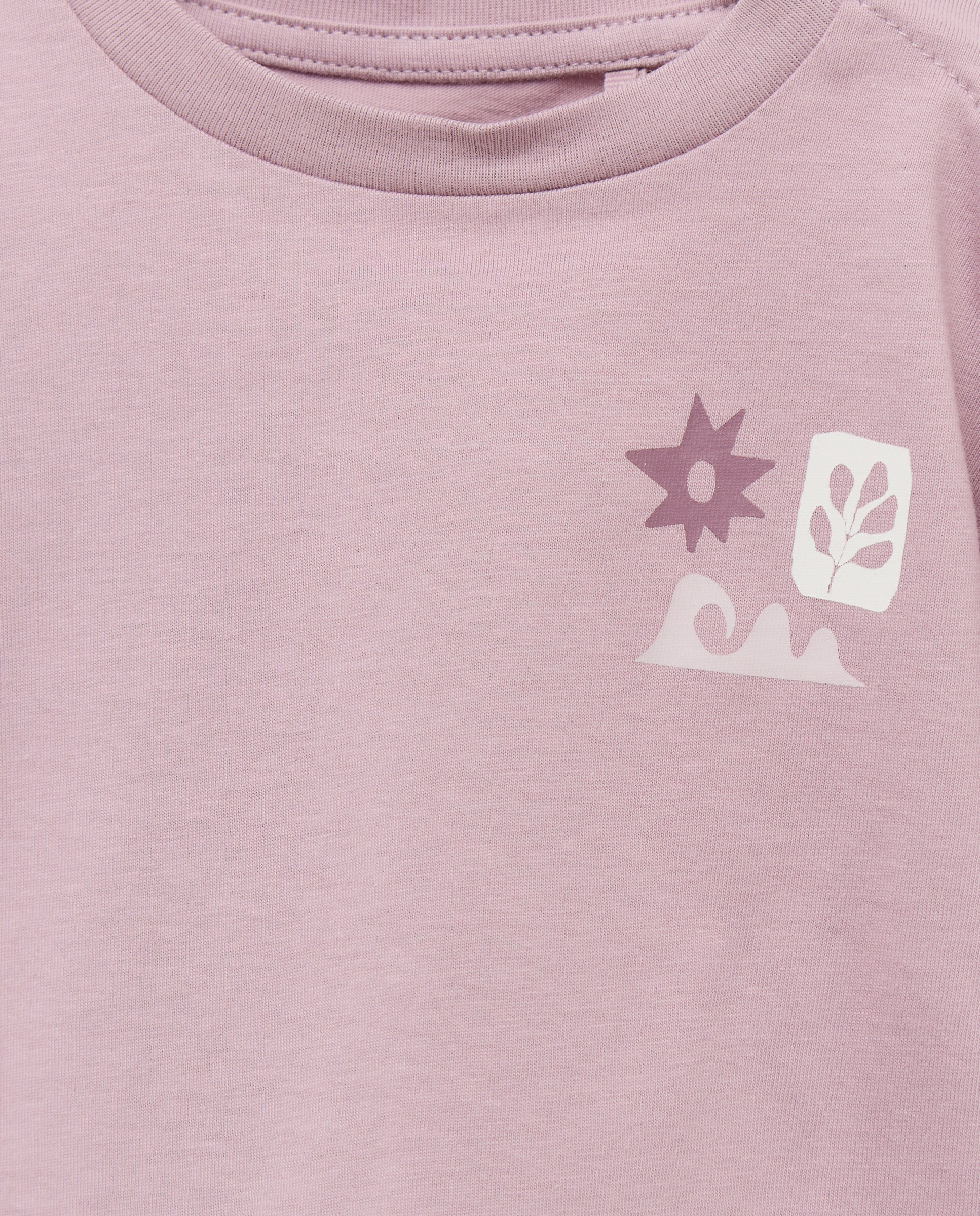 Camiseta de bebé estampada manga corta Morado-3