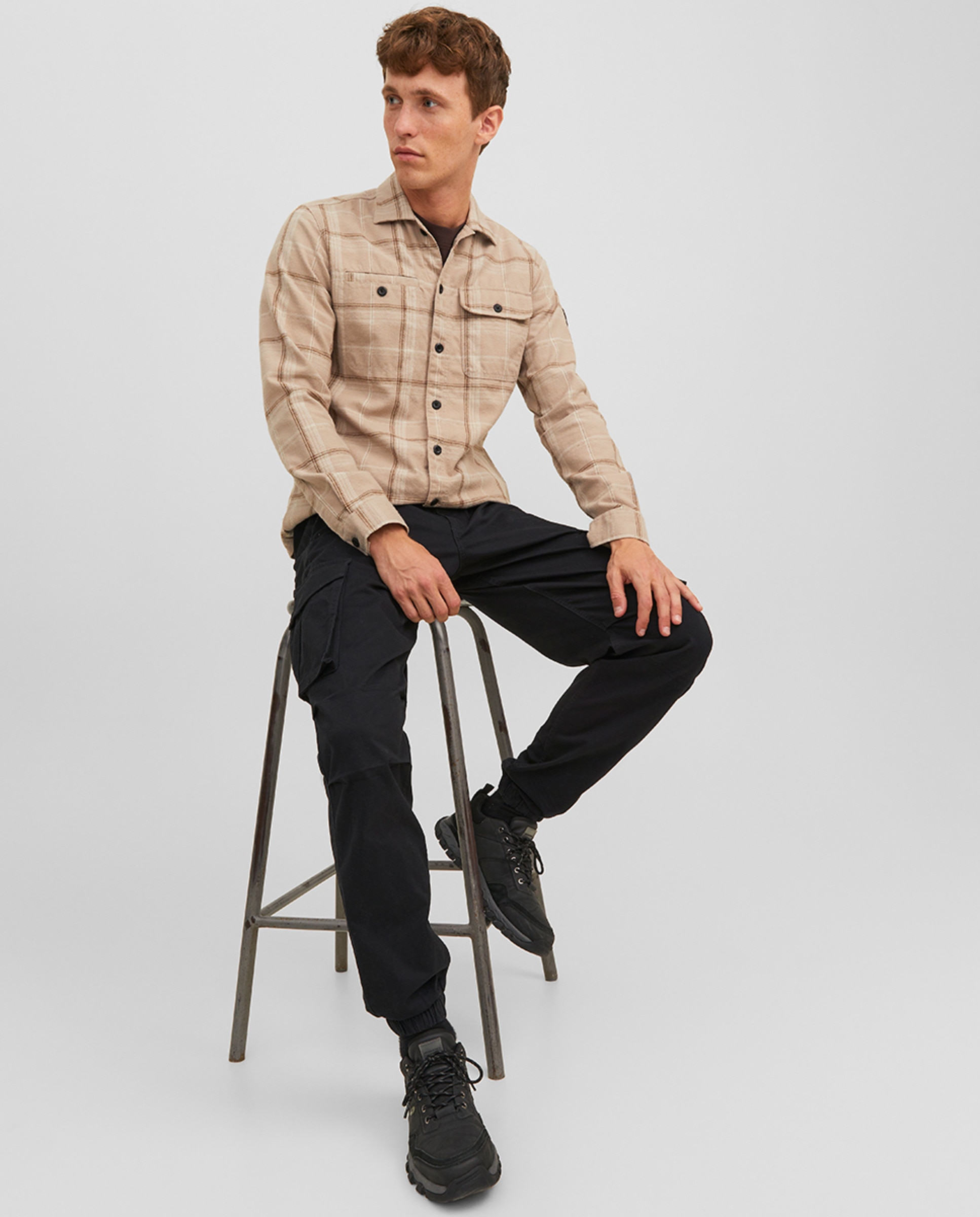 Imagen 1 de Pantalón cargo de hombre - Jack & Jones - Negro Negro