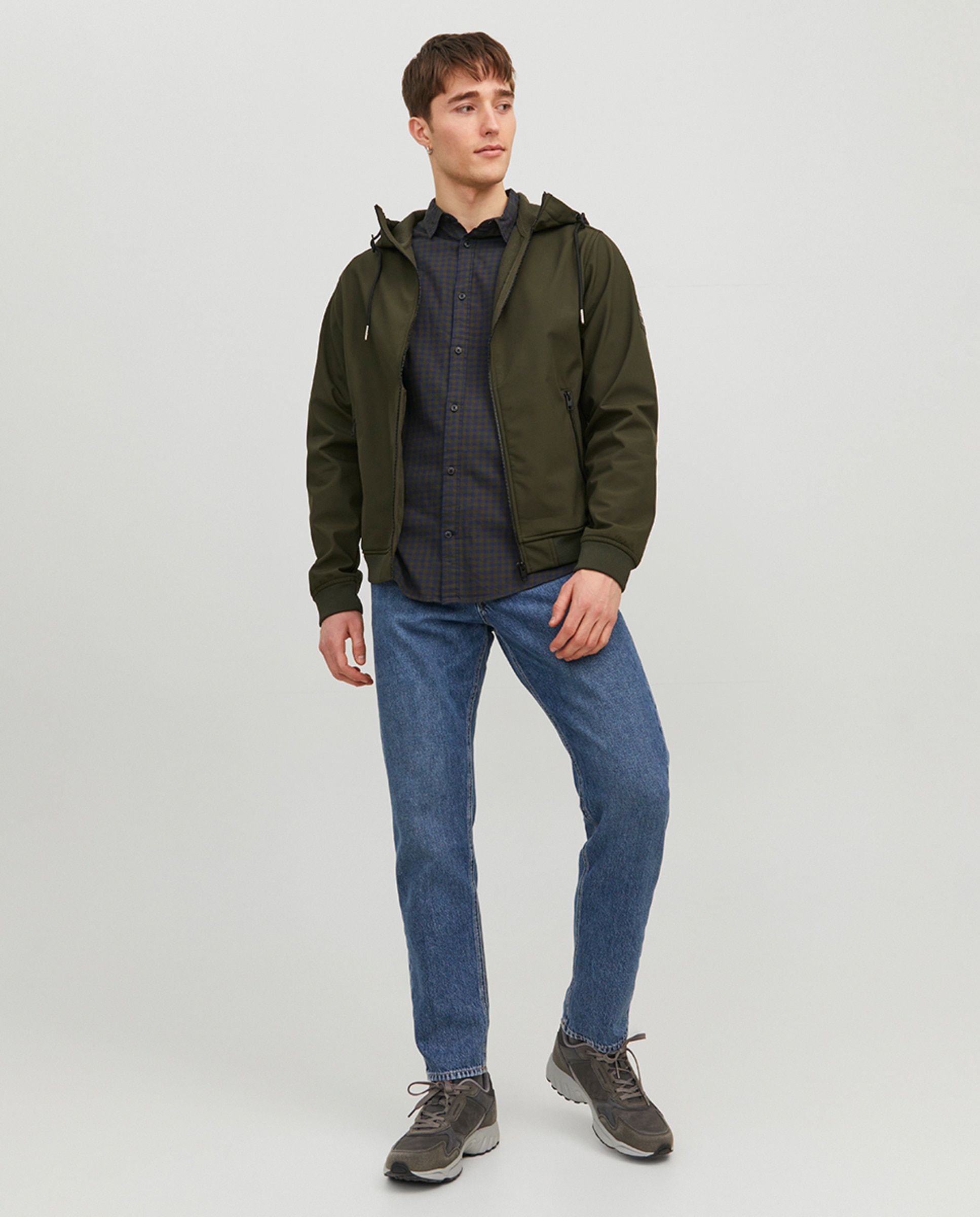 Imagen 7 de Chaqueta ligera softshell de hombre - Jack & Jones - Verde oscuro Verde oscuro
