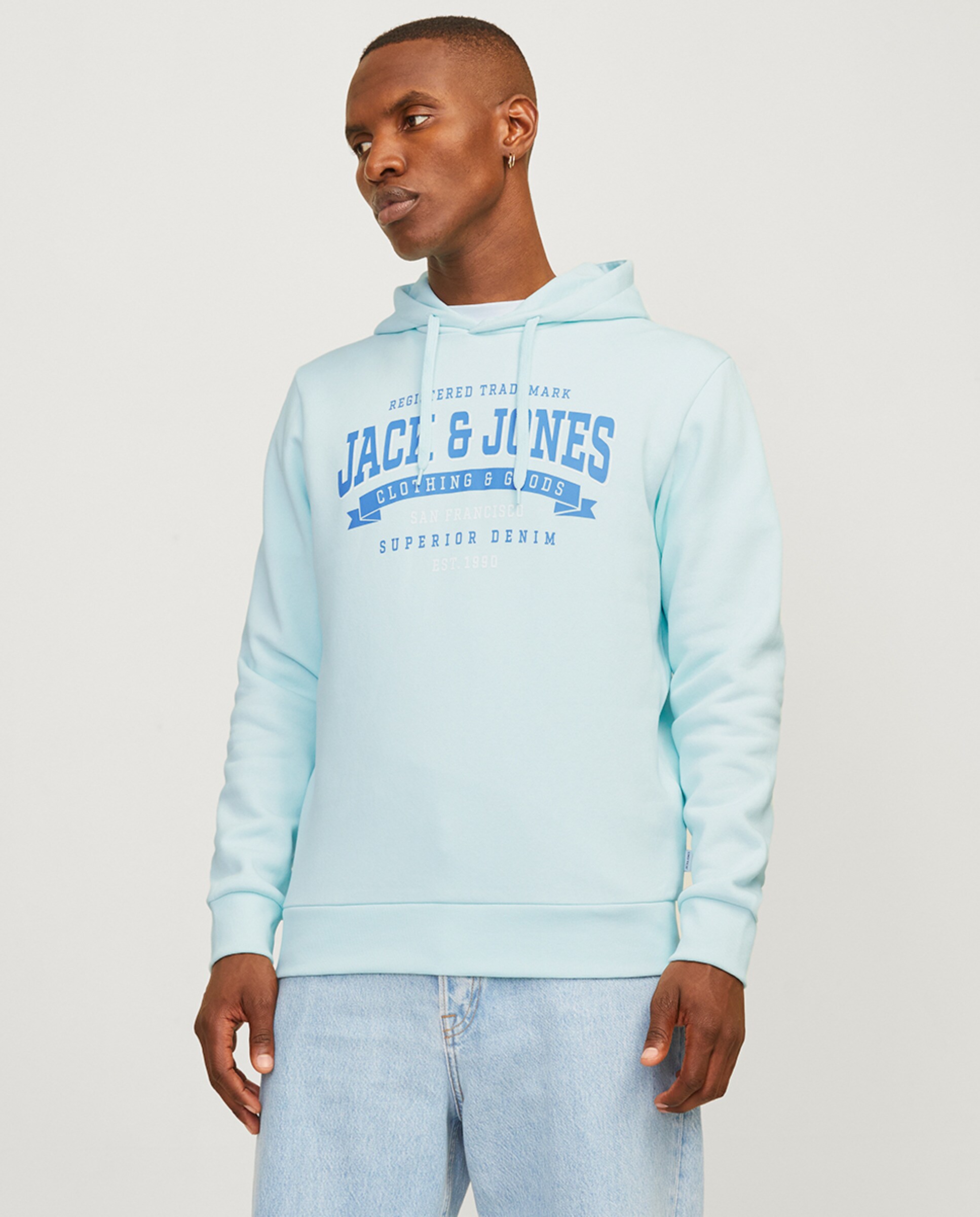 Sweatshirt com capuz Verde Água-1