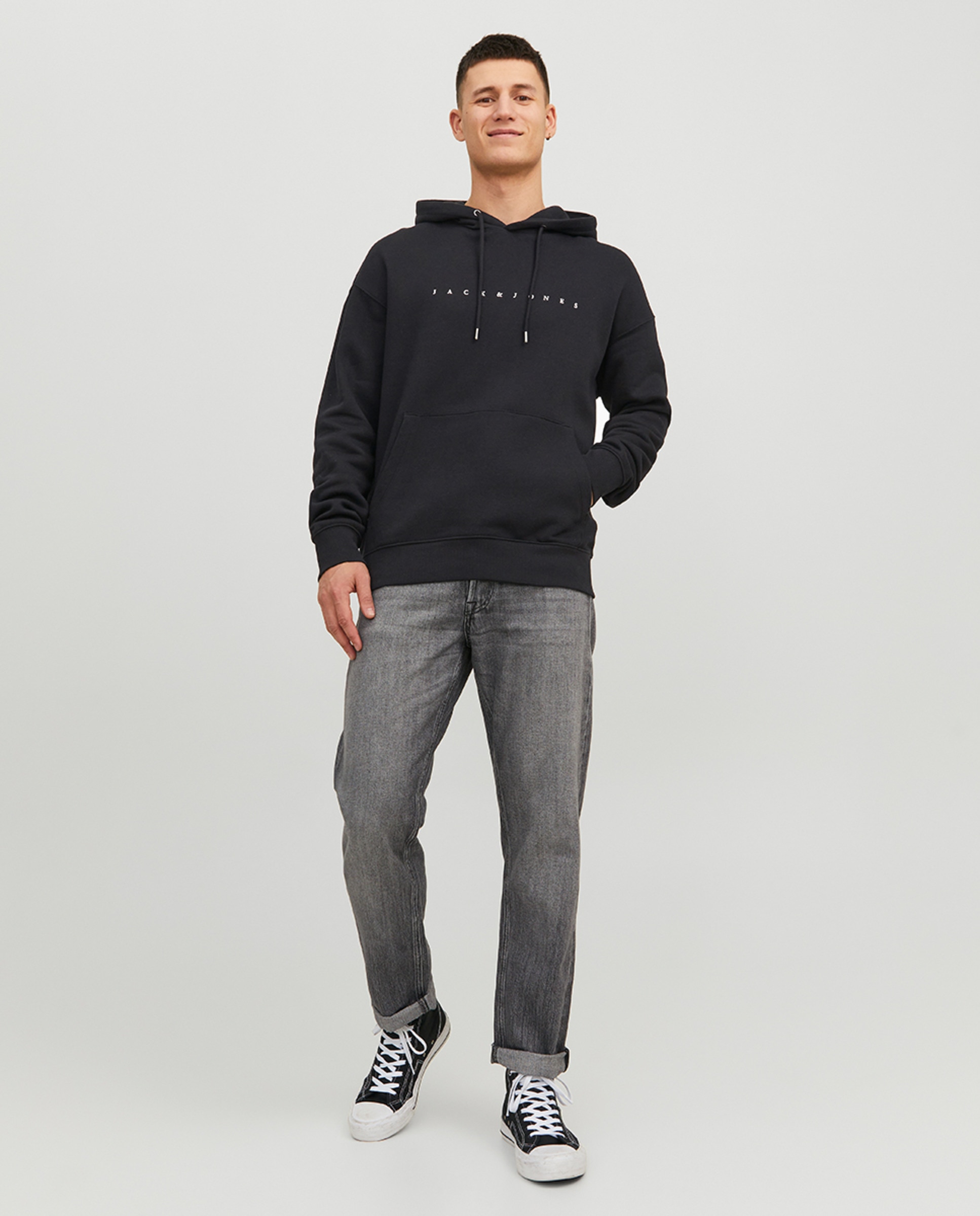 Sudadera con capucha de hombre - Jack & Jones - Negro Negro-7
