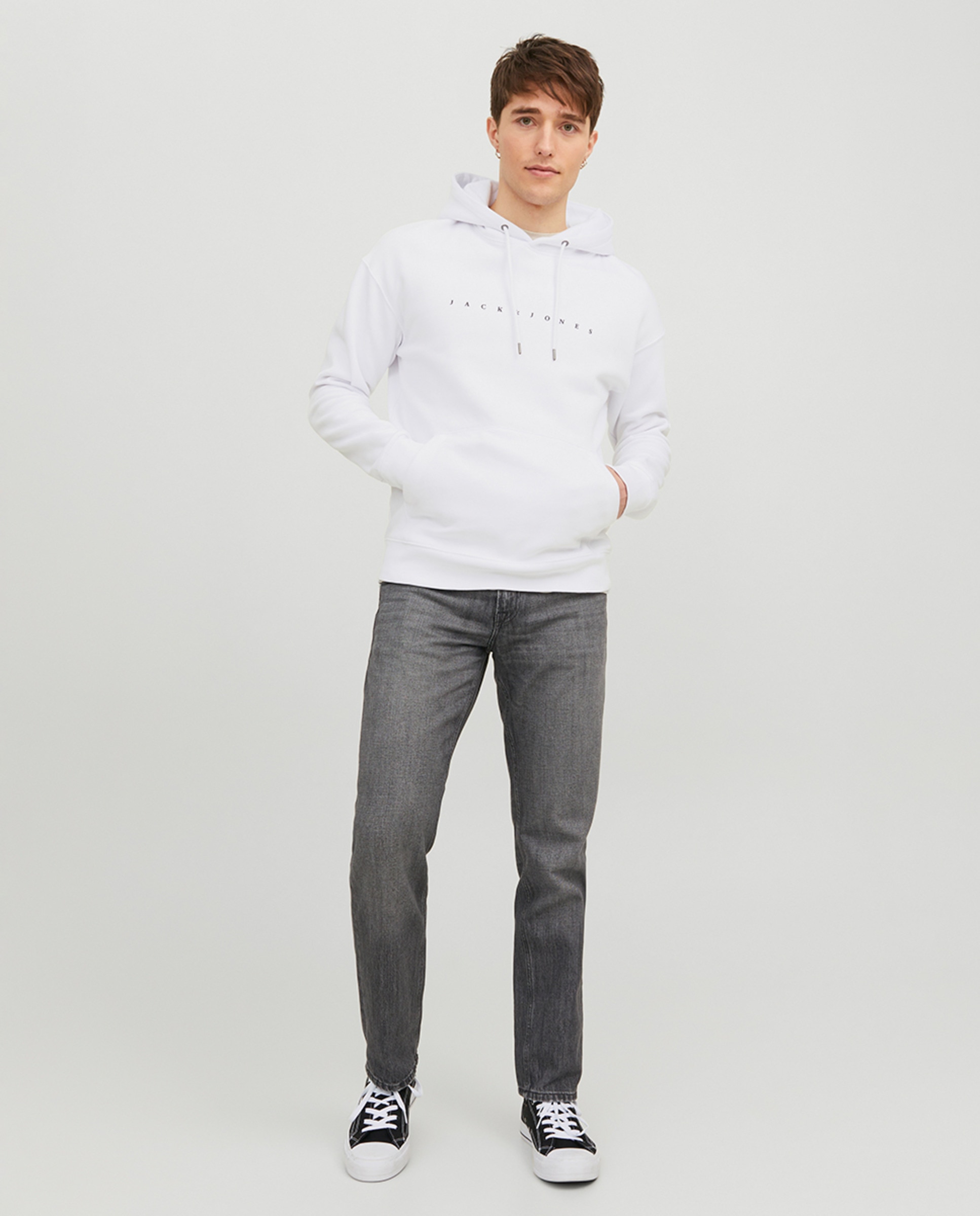 Sweatshirt com capuz Branco-7