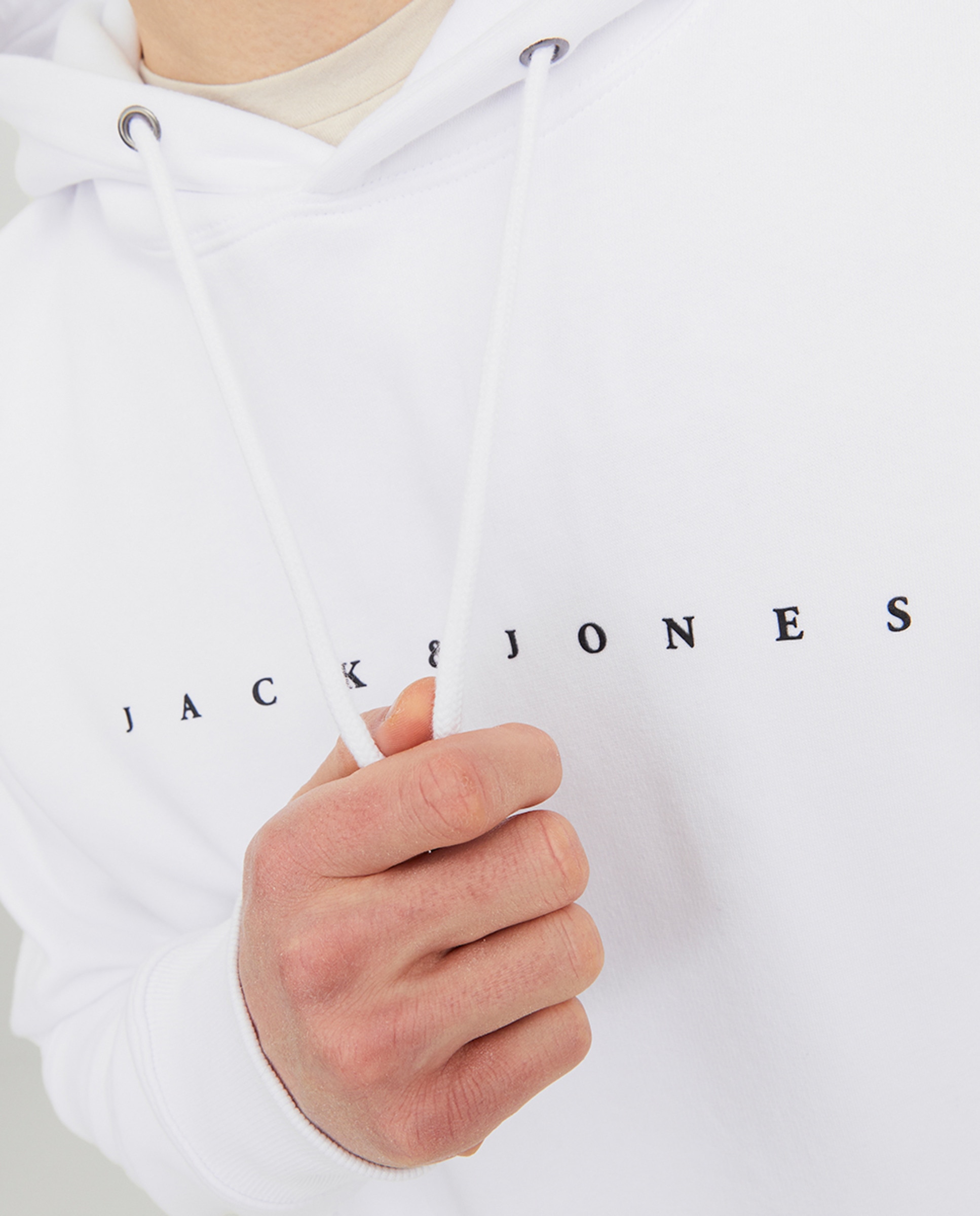 Sweatshirt com capuz Branco-5
