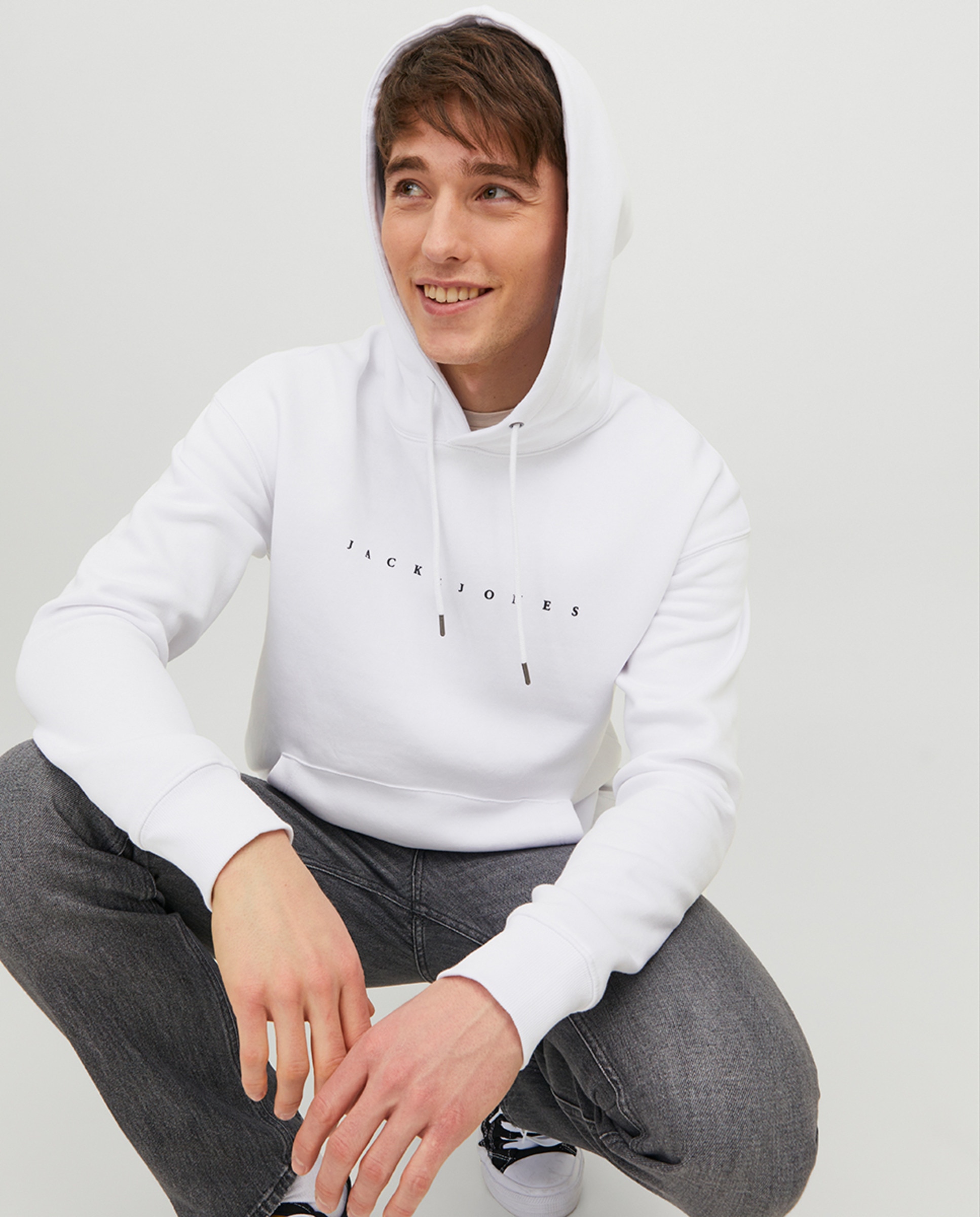 Sweatshirt com capuz Branco-3