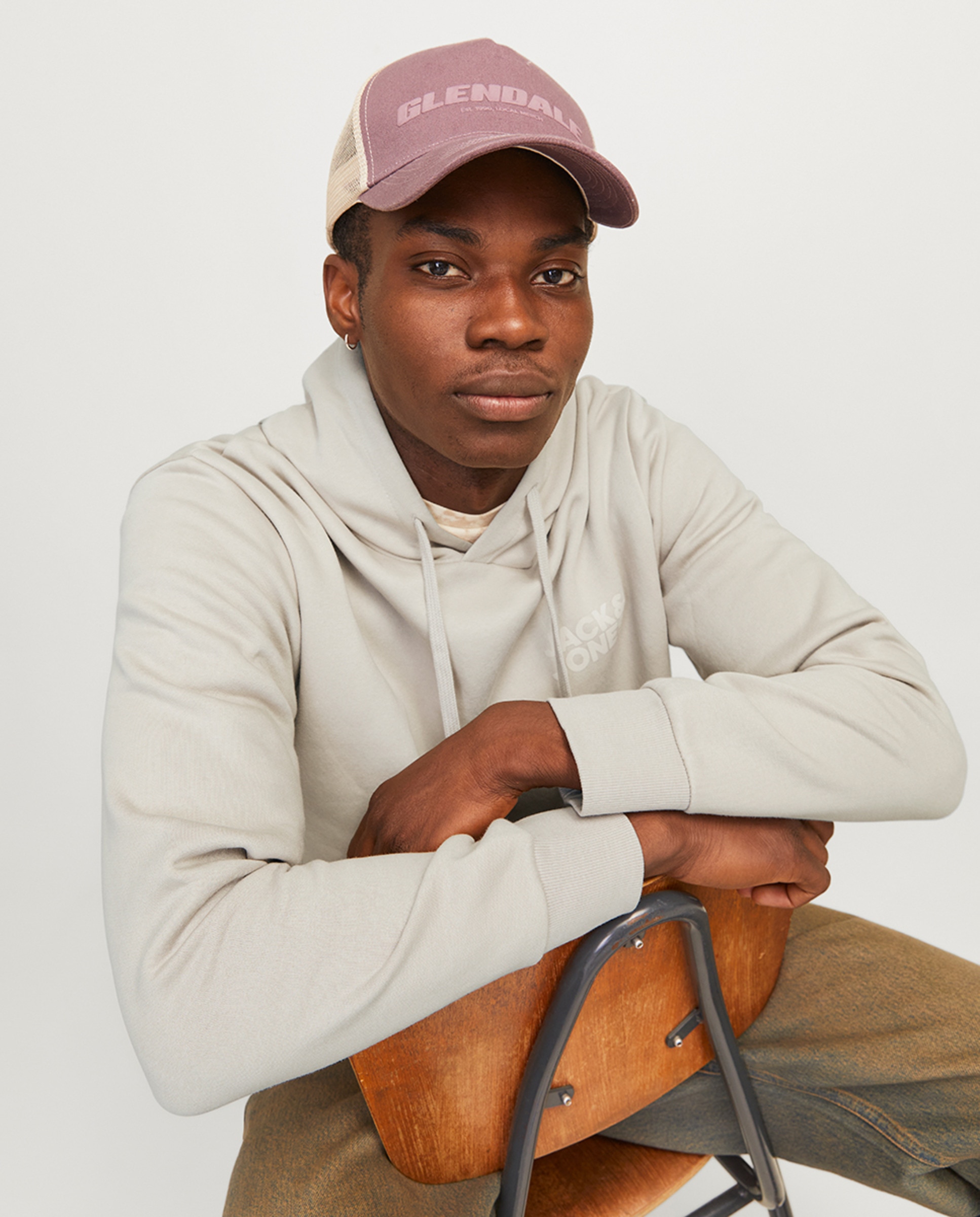 Sweatshirt de homem azul com capuz Azul-3