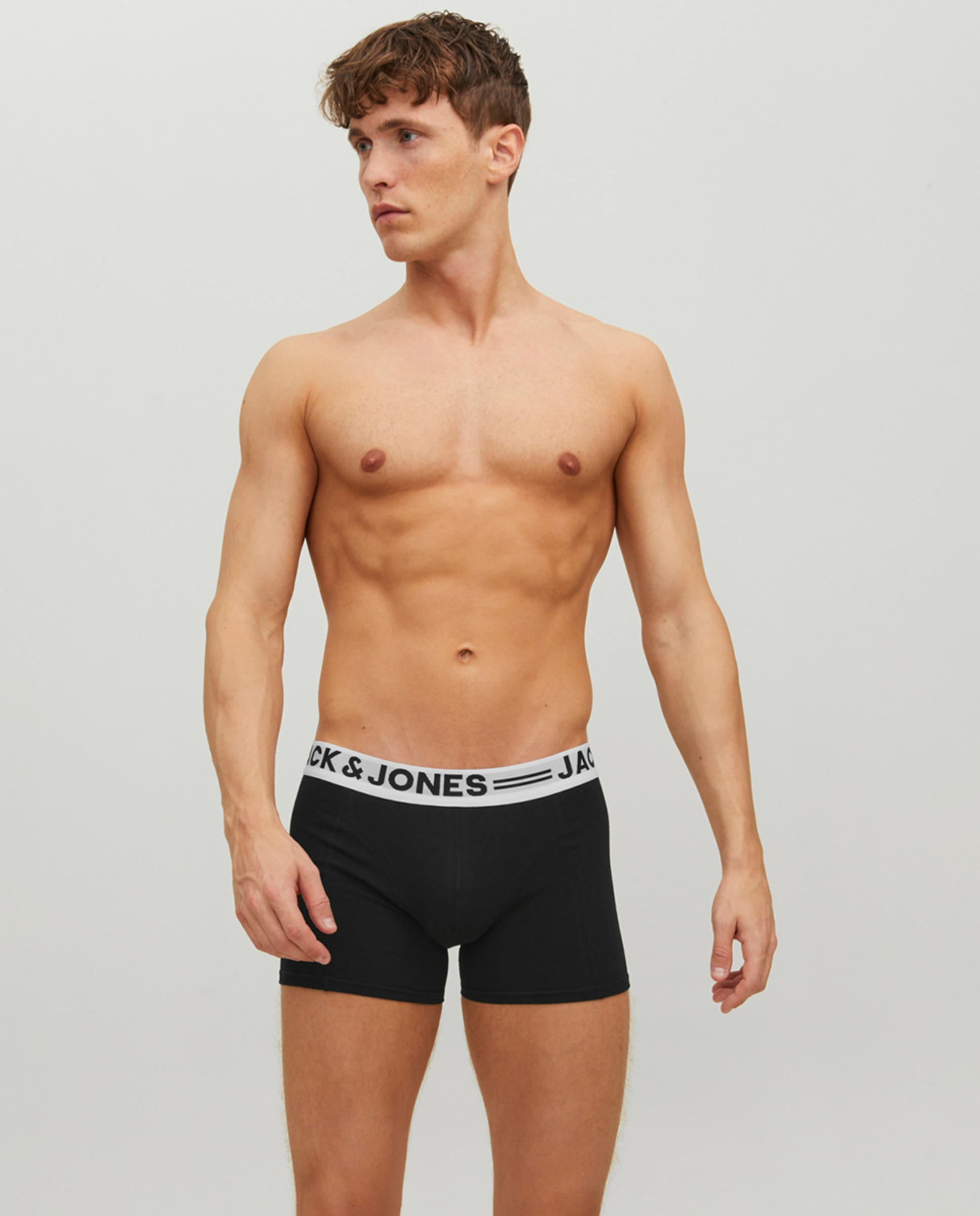 Pack de 3 boxers de malha cinzentos Preto-2