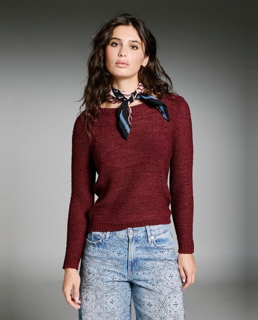 Imagen 0 de Jersey de mujer de manga larga y cuello redondo