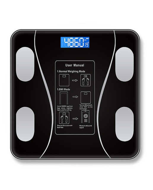 Imagen 0 de Báscula inteligente con 8 métricas esenciales. Peso, grasa%, IMC, edad corporal, etc.