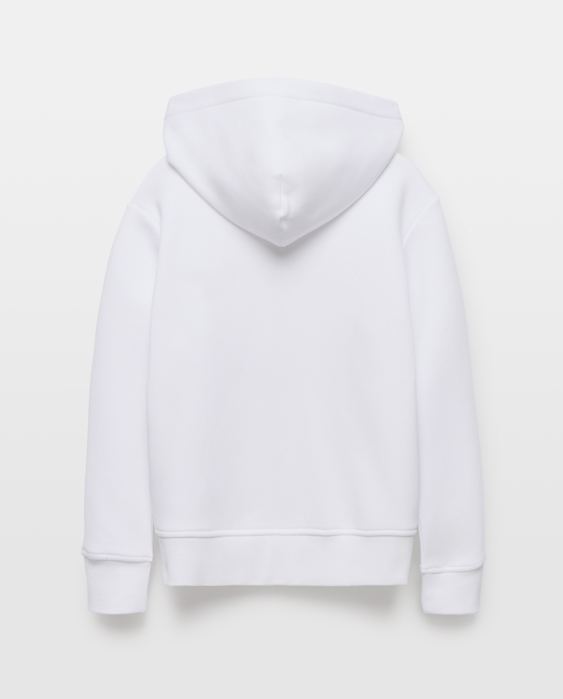 Sweatshirt Unissexo com Capuz e Fecho de Correr Branco-2