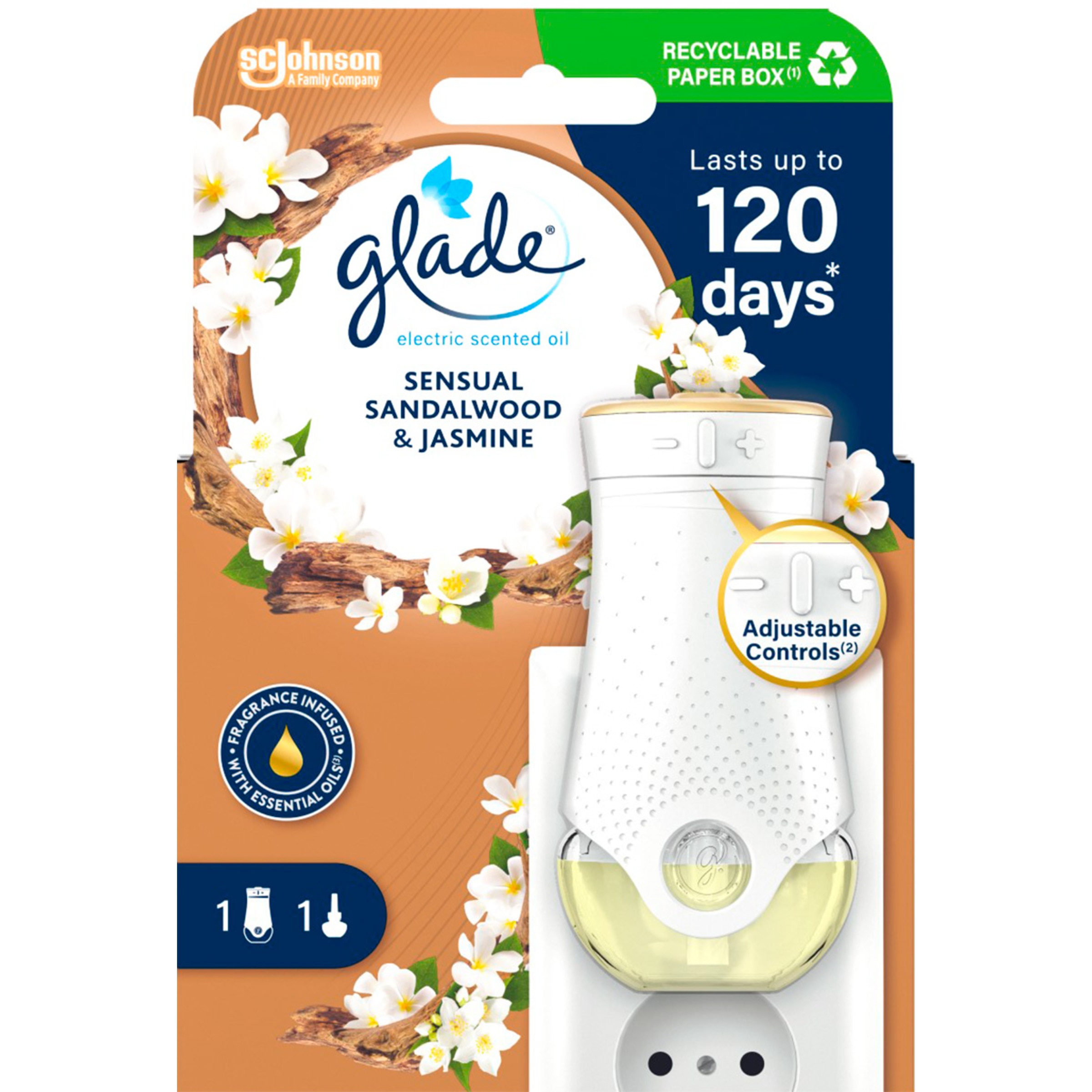 Ambientdor Eléctrico Sandalwood embalagem 20 ml
