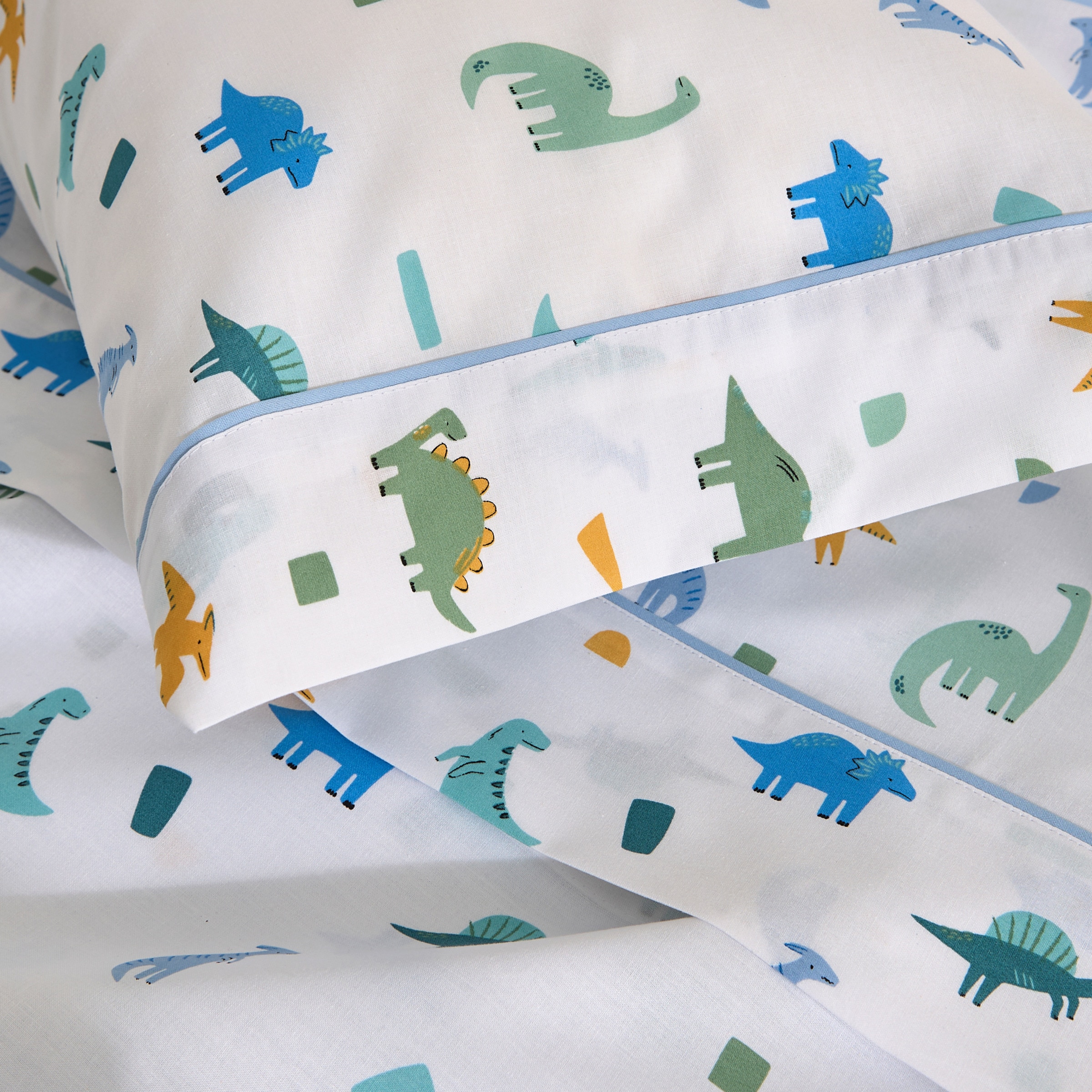 Juego de sábanas con bajera Dinos Multicolor-3