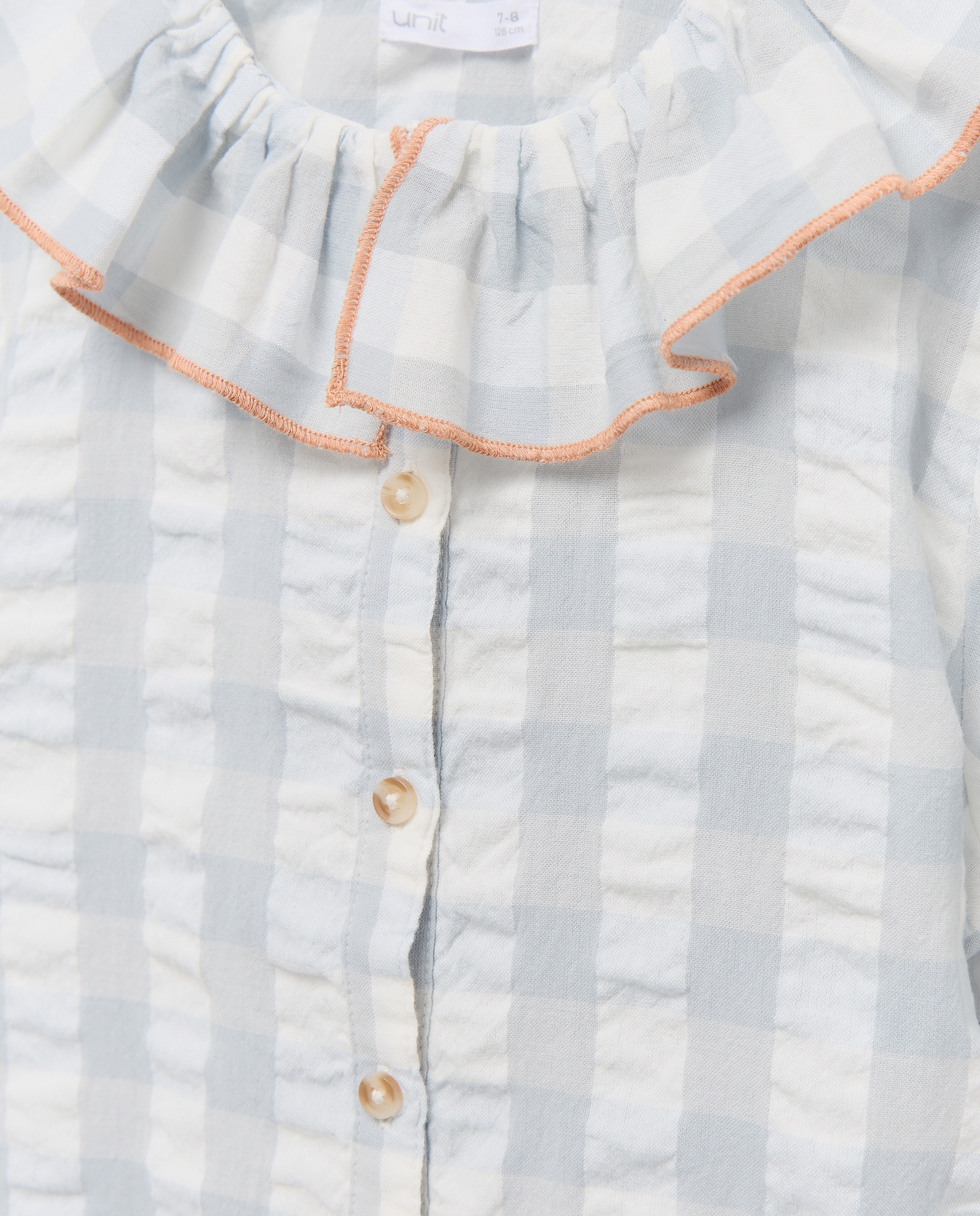 Blusa niña cuadros vichy set Hielo-3