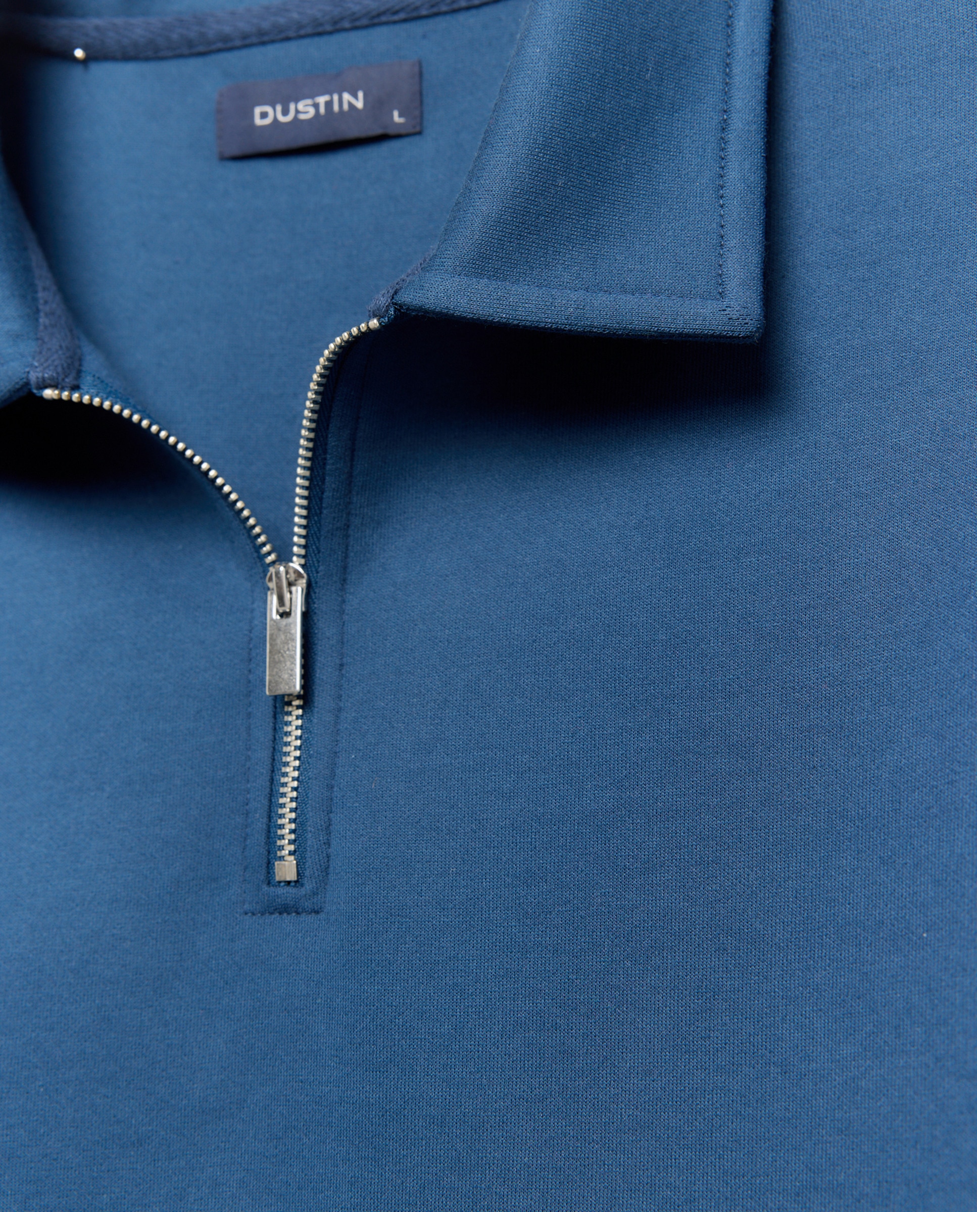 Sweatshirt com Colarinho de Polo Azul-marinho-6