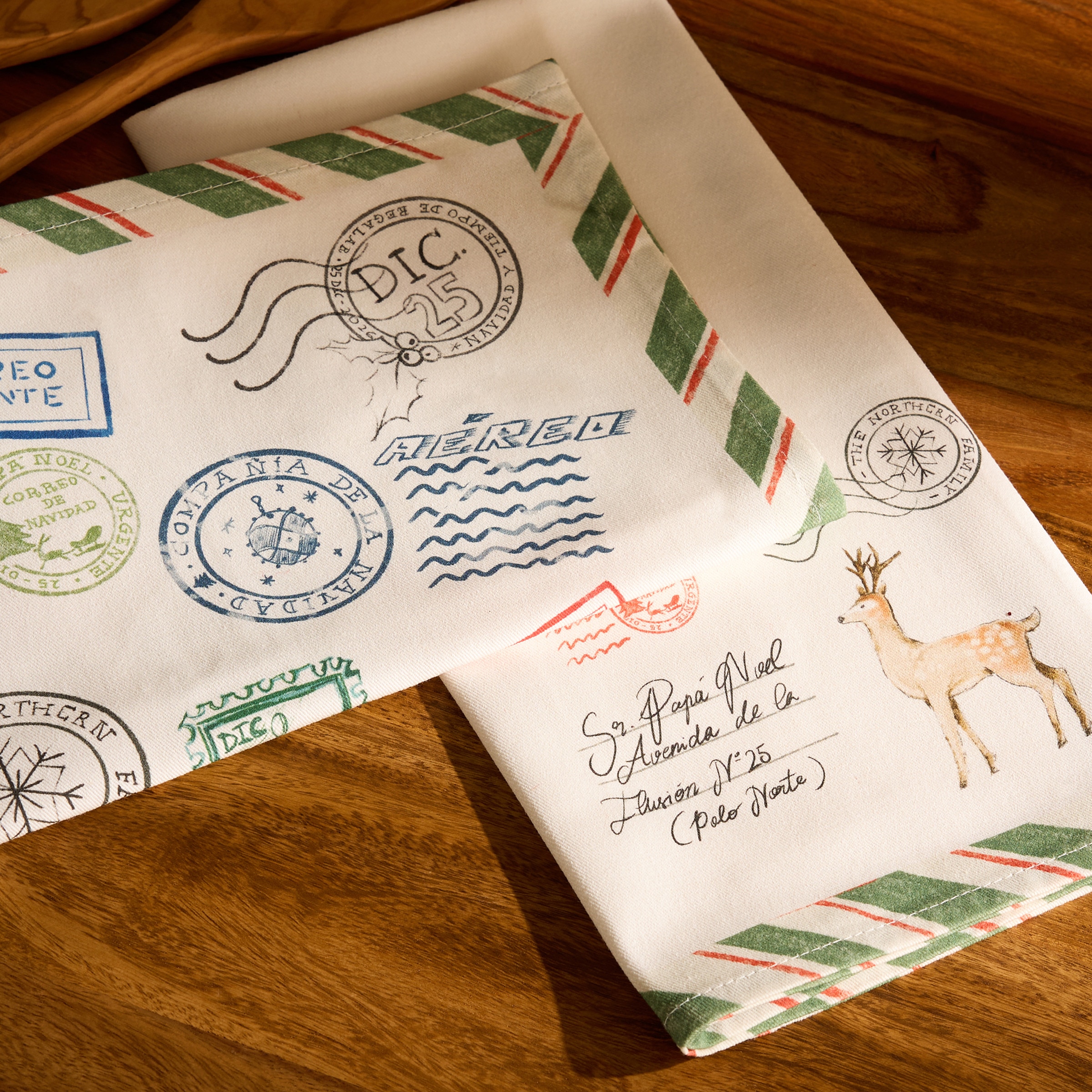 Conjunto de 2 Panos de Cozinha Postcards Multicolor-1