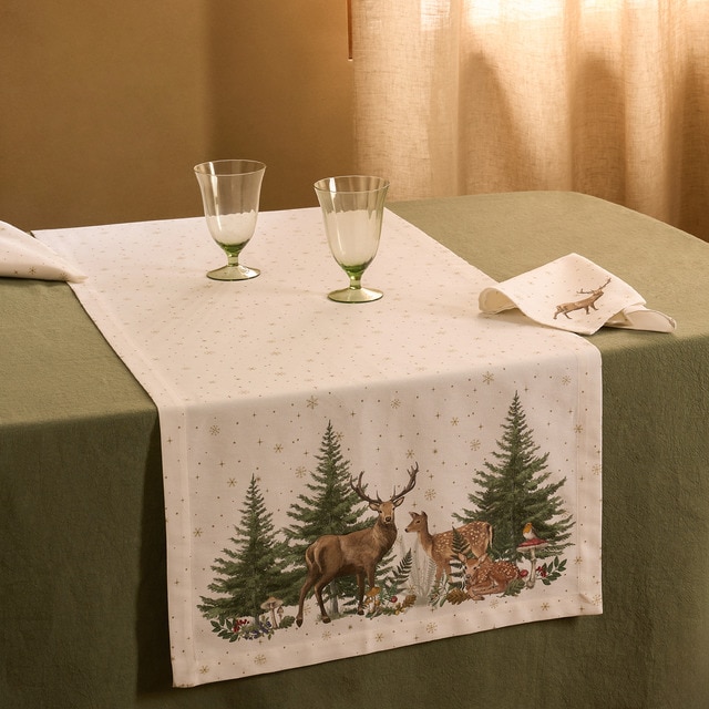 Imagen 0 de Camino de mesa algodón Bosque