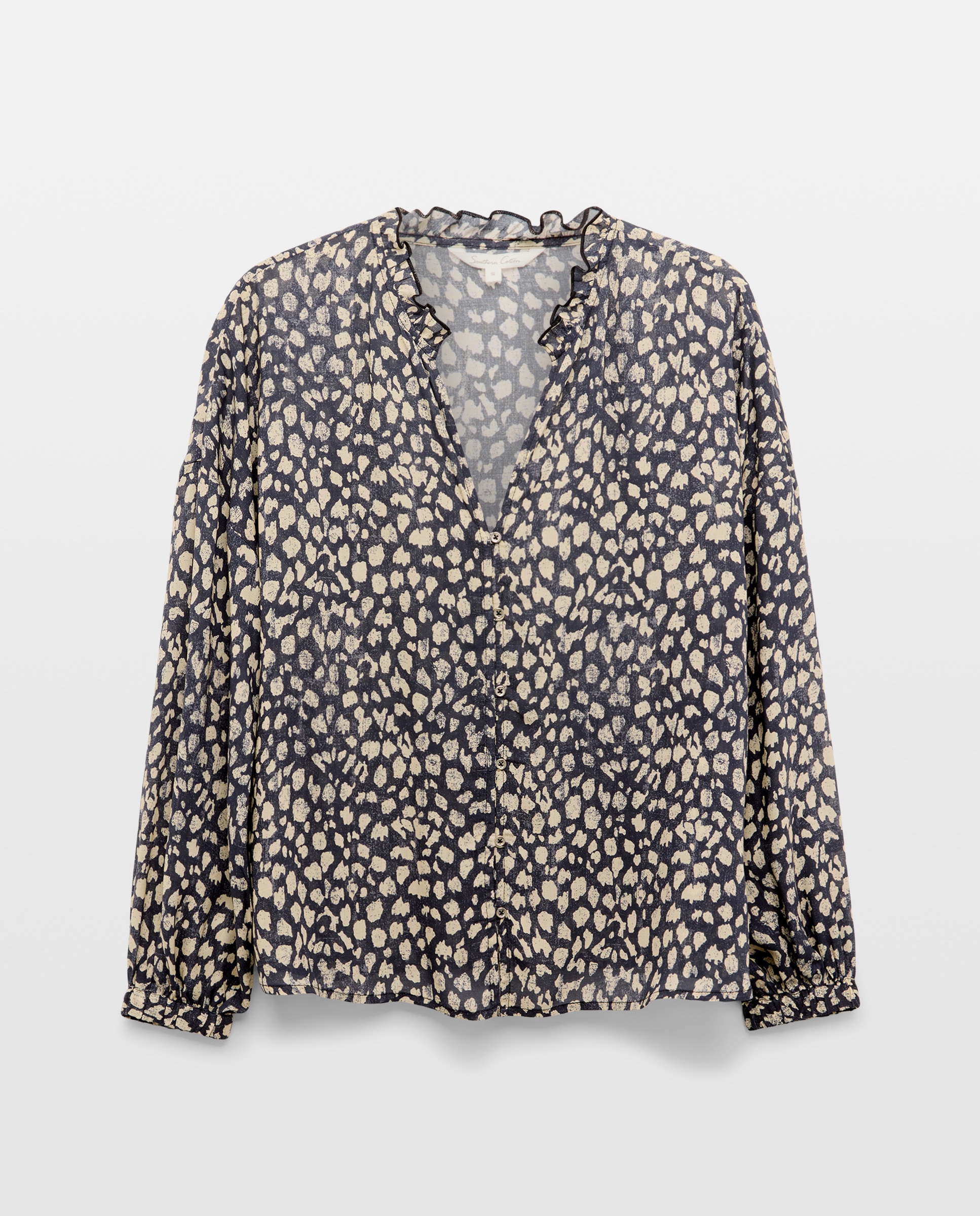 Blusa com Gola à Padre Preto-5