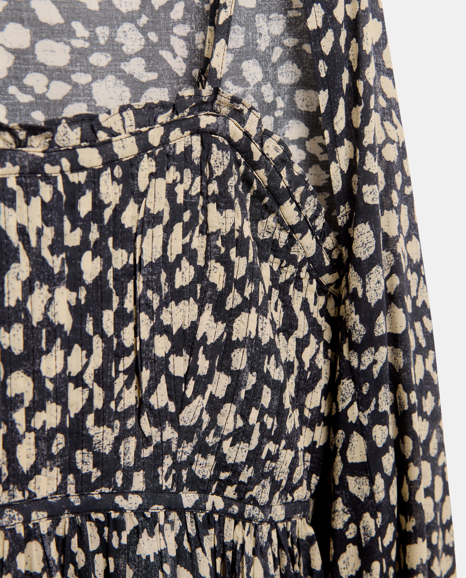 Vestido de Alças com Manchas e Capa Preto-6