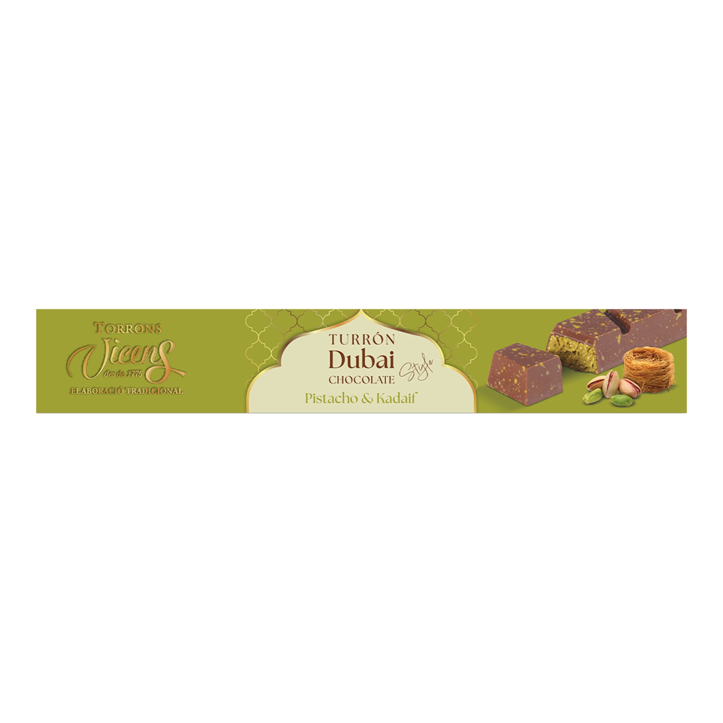 Imagen 0 de Turrón de chocolate Dubái Vicens