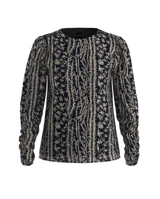 Imagem 0 de Camisa de Viscose e Fio Metalizado com Manga Comprida