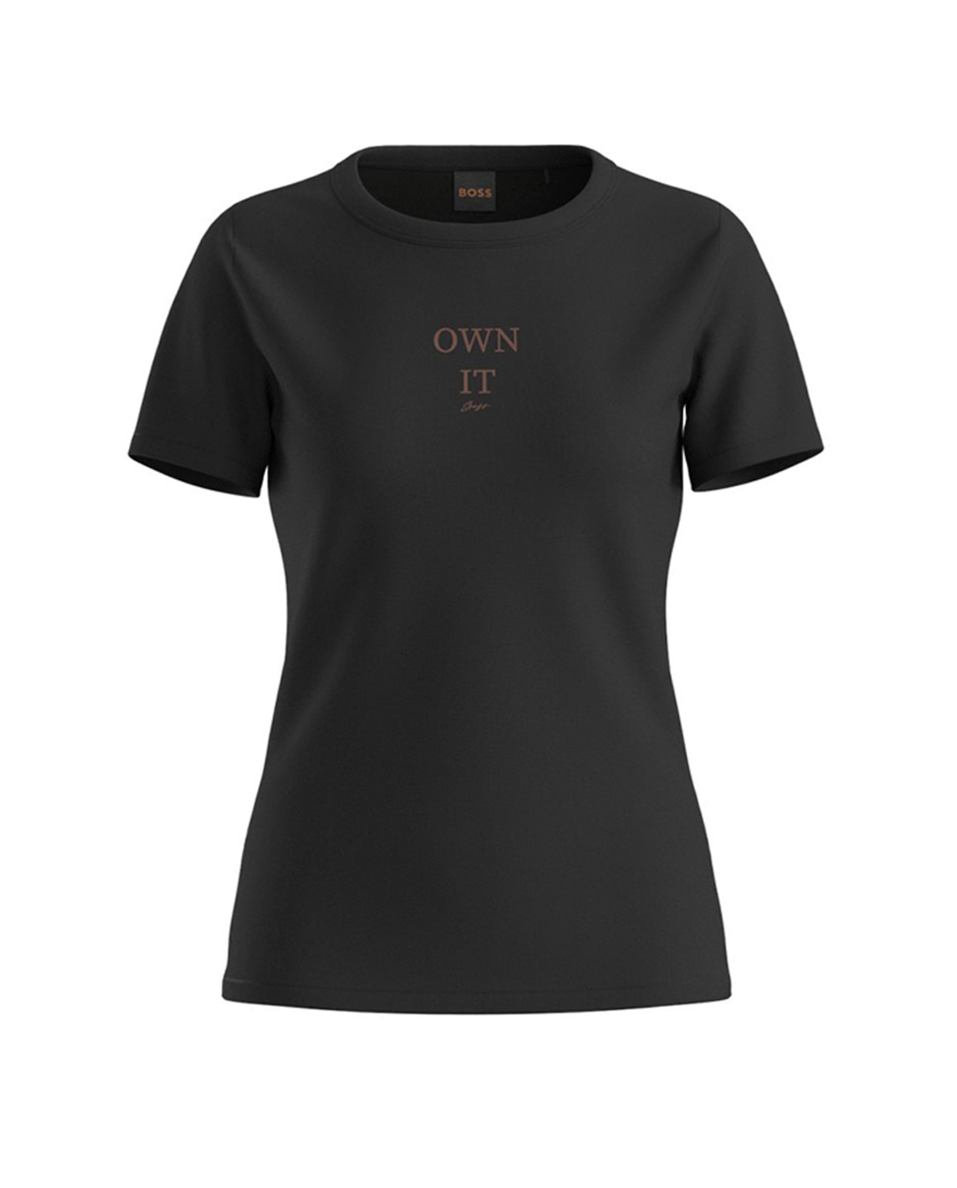 T-shirt de Algodão com Manga Curta Preto-1