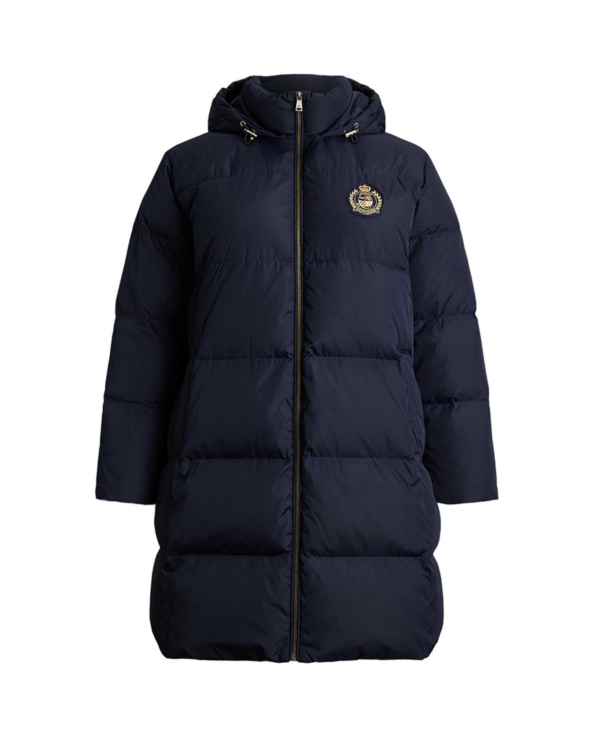 Blusão Acolchoado Tamanhos Grandes com Escudo Azul-marinho-7