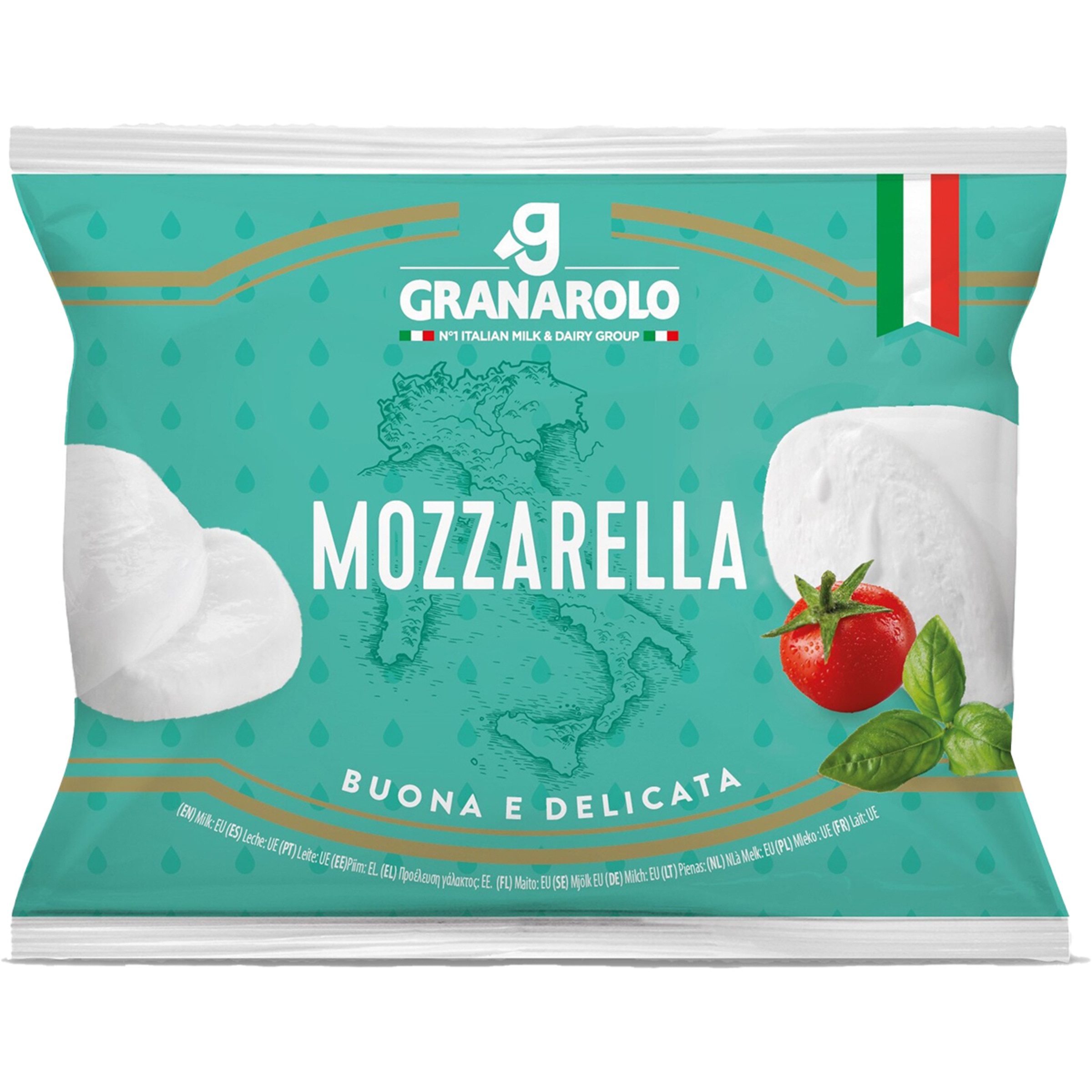 mozzarella italiana bolsa 125 g neto escurrido