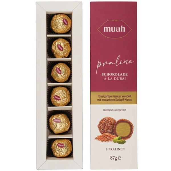 Konfekt Dubai-Pralinen mit Pistaziencreme Karton 87 g