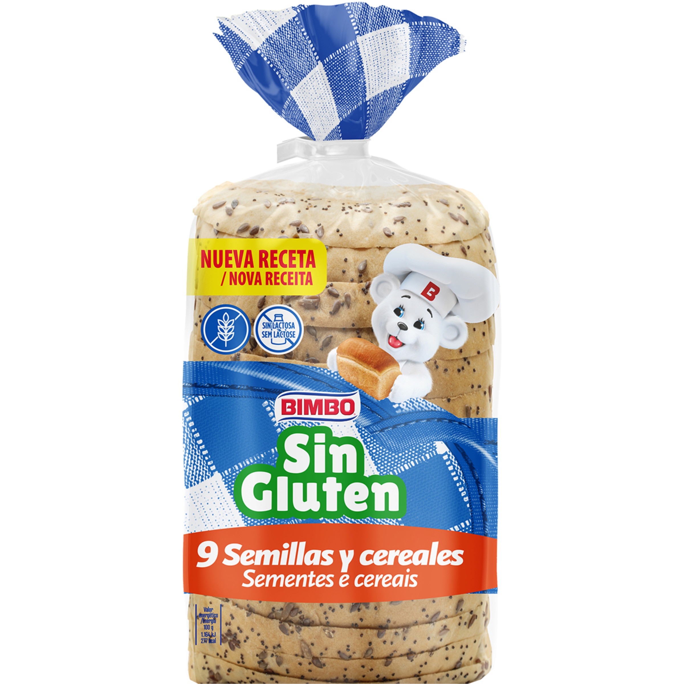 pan de molde con 9 semillas sin gluten y sin lactosa bolsa 375 g