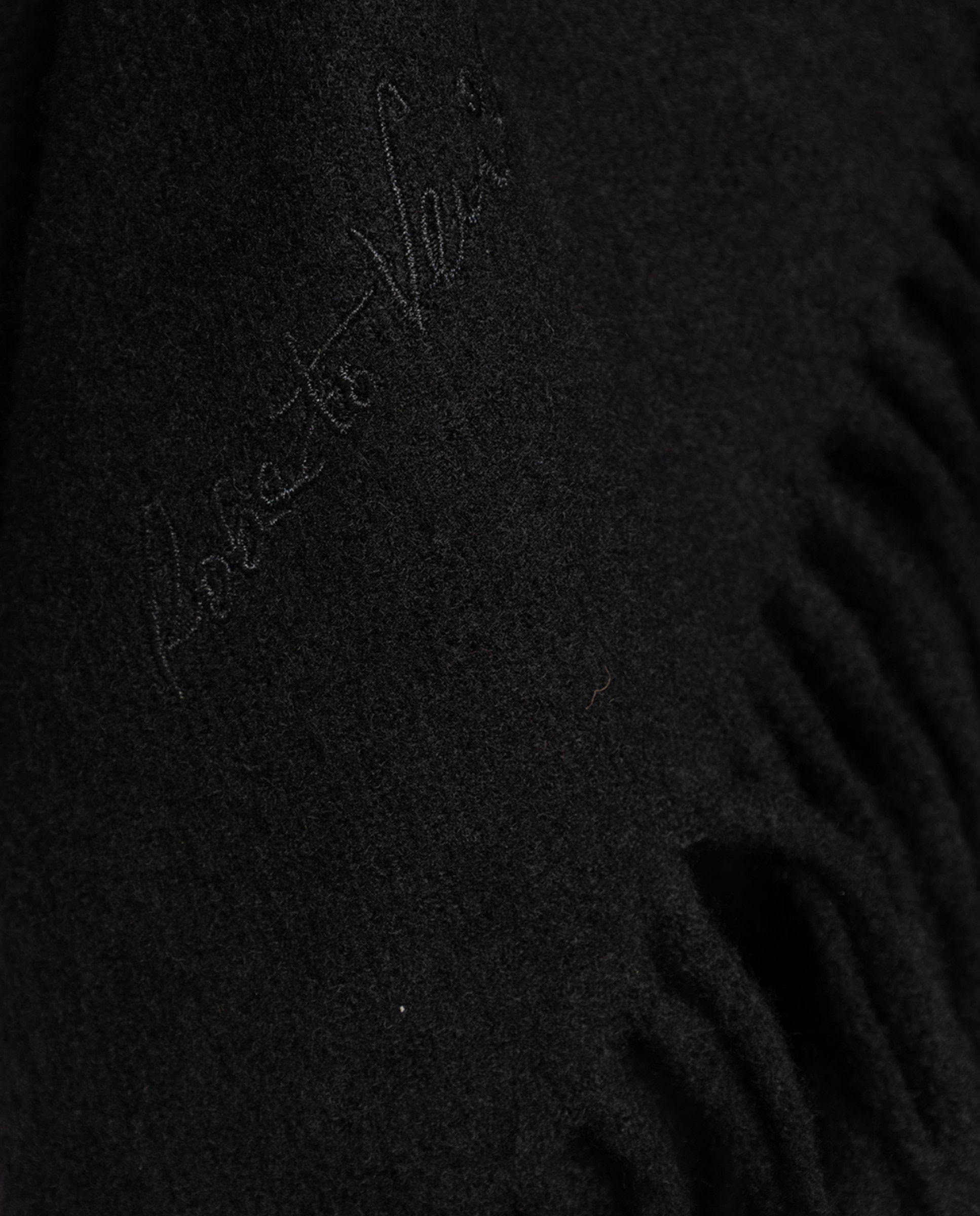 Maxi Écharpe Combinada com Gola Suave Preto-3