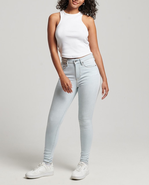 Imagen 0 de Vaqueros de mujer pitillo de talle alto de algodón orgánico