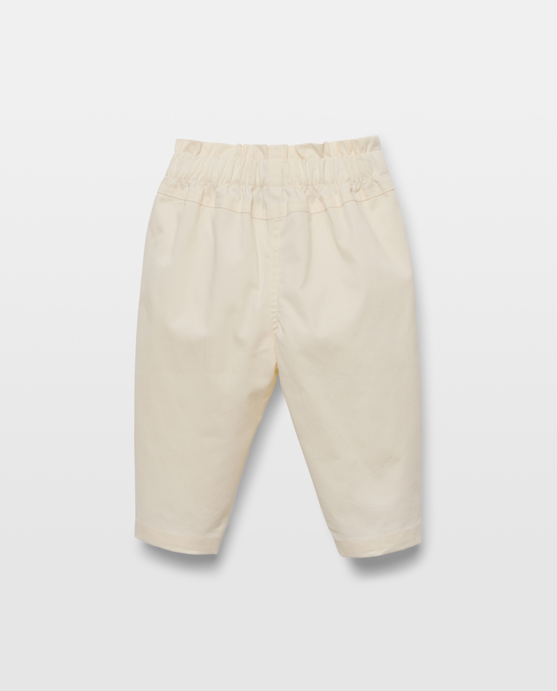 Calças de Bebé com Bolsos e Folho 130 Marfim-2