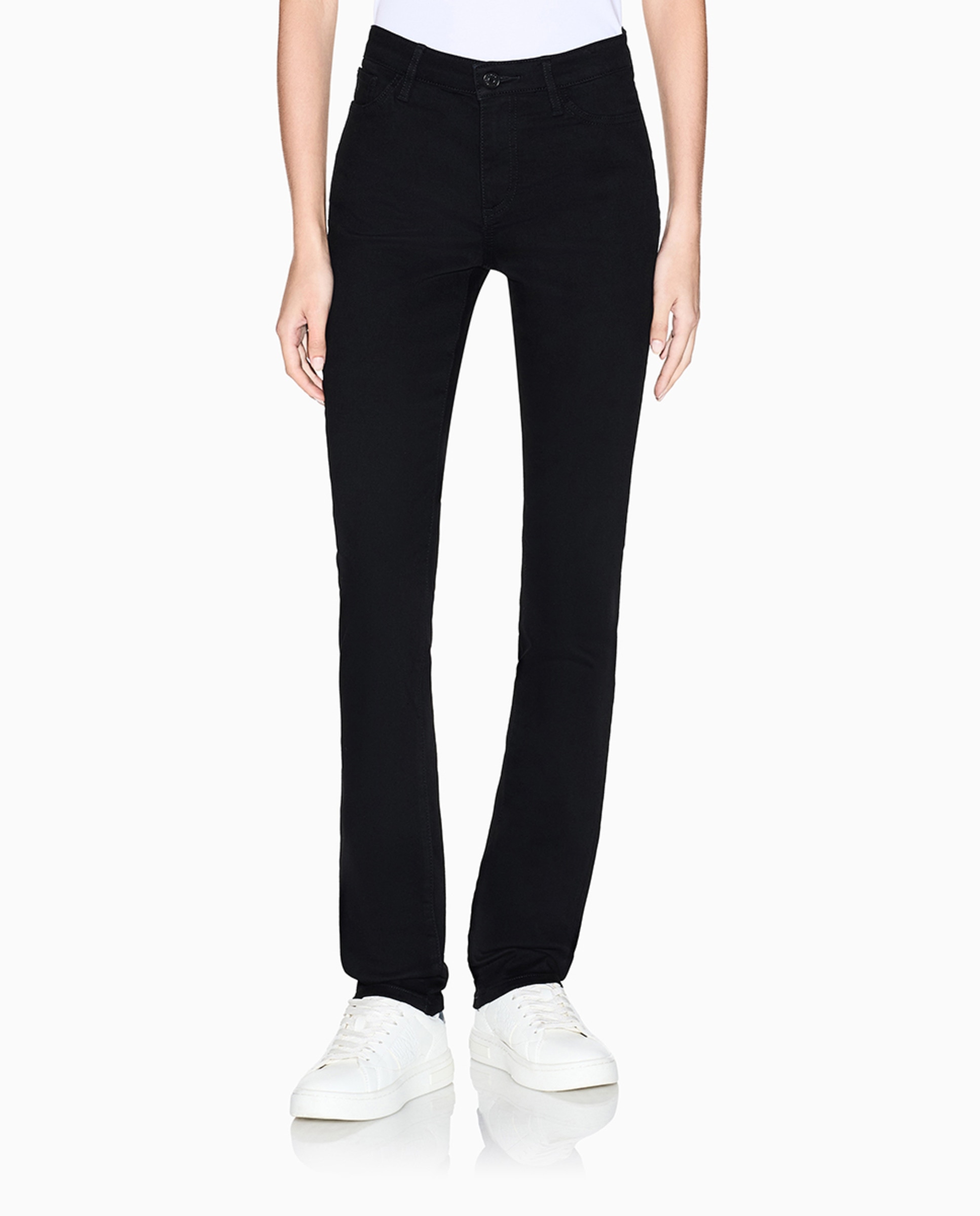 Jeans J45 em Algodão Super Stretch com Cintura Subida Preto-2