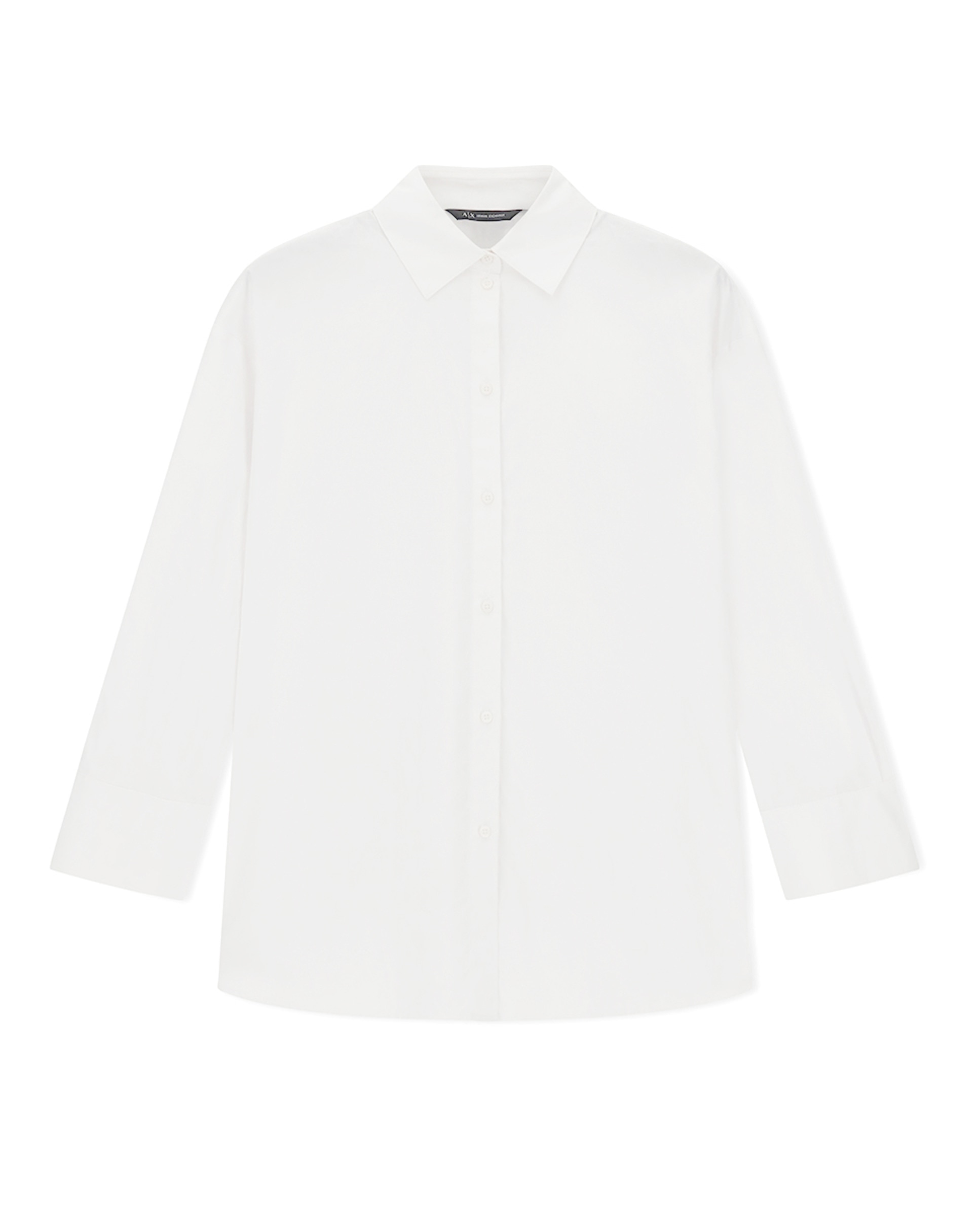 Camisa Oversize em Algodão Jacquard Branco-4