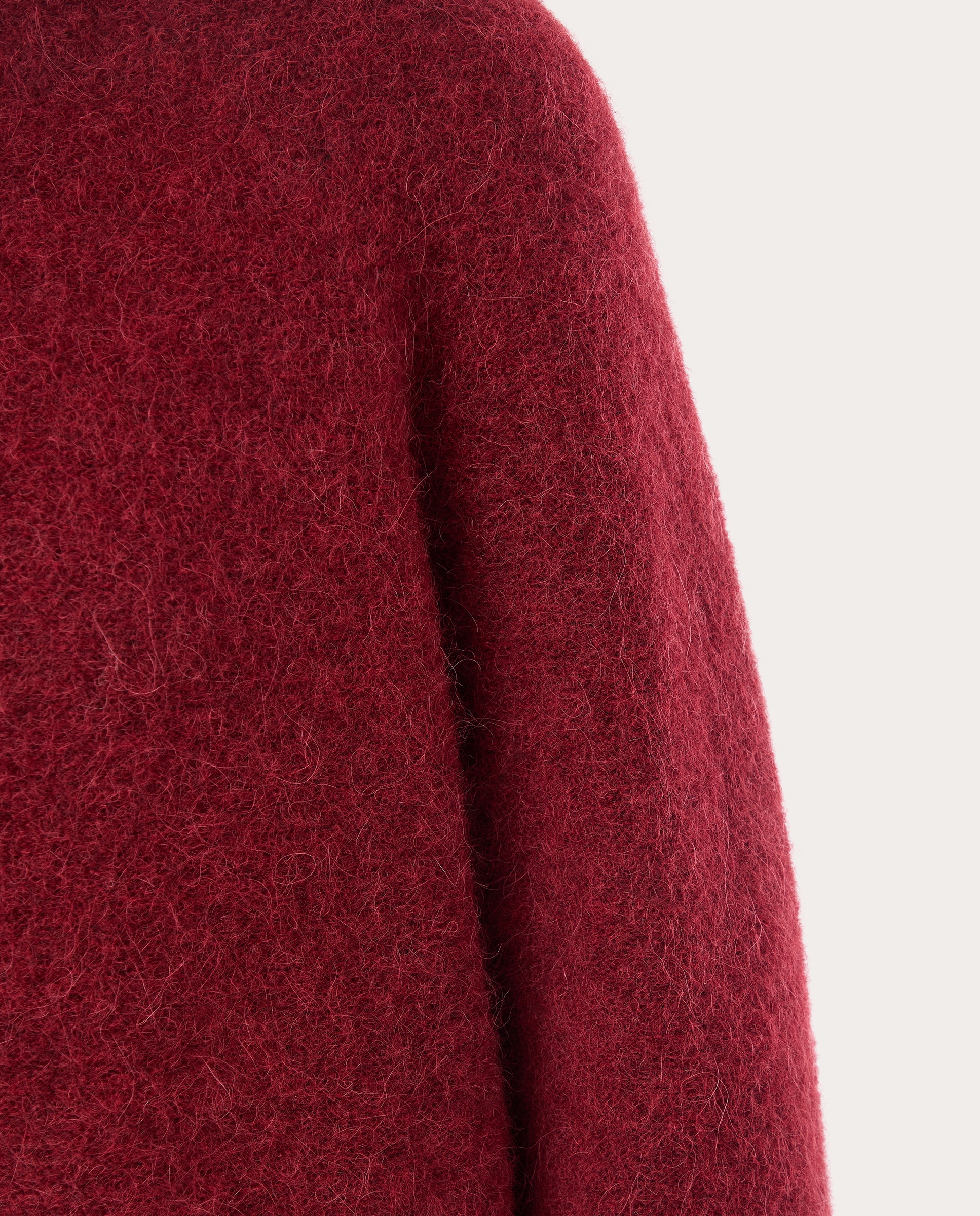 Camisola de Malha de Lã Rosa-3