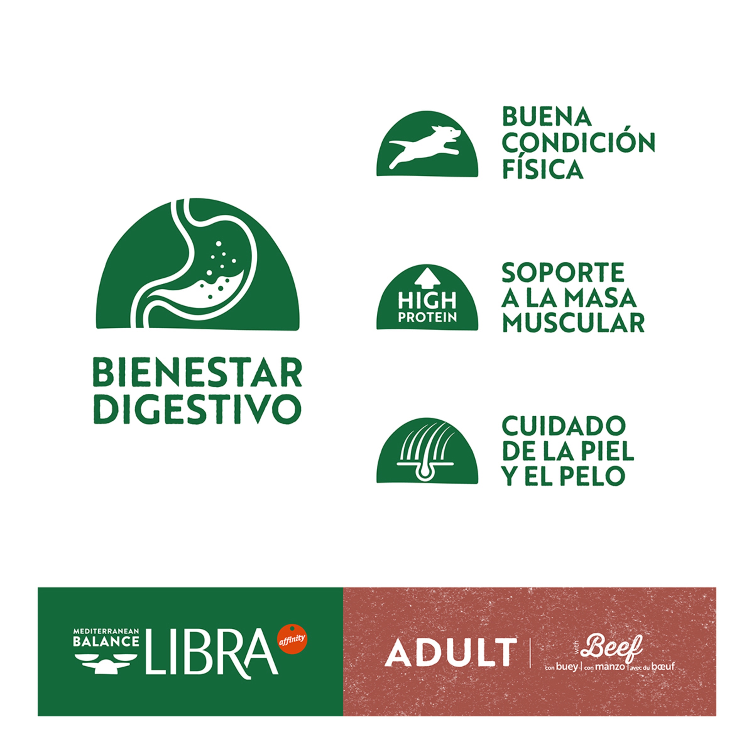 Pienso para perros adultos Libra buey 4