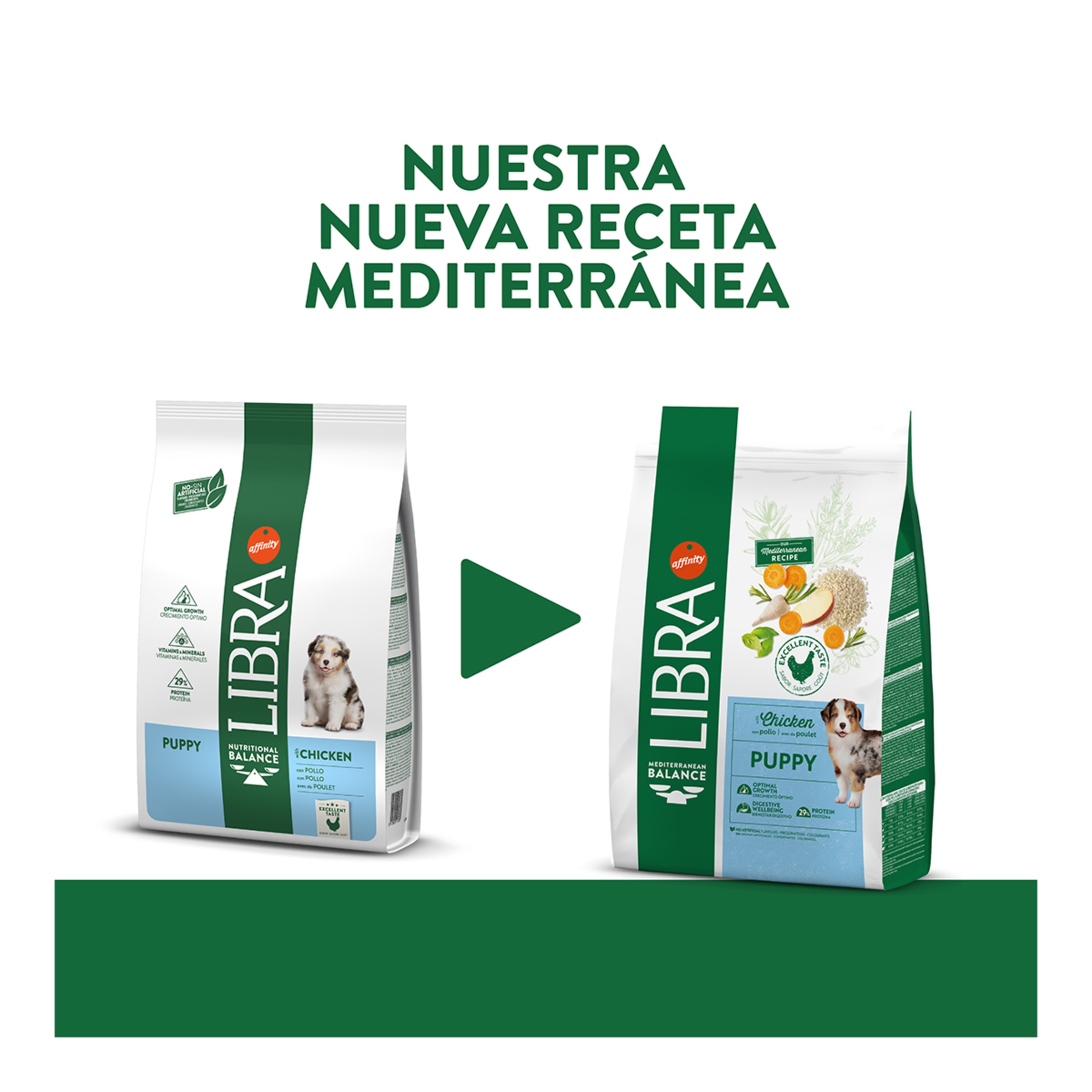 Pienso para perros cachorros Libra pollo y arroz 2