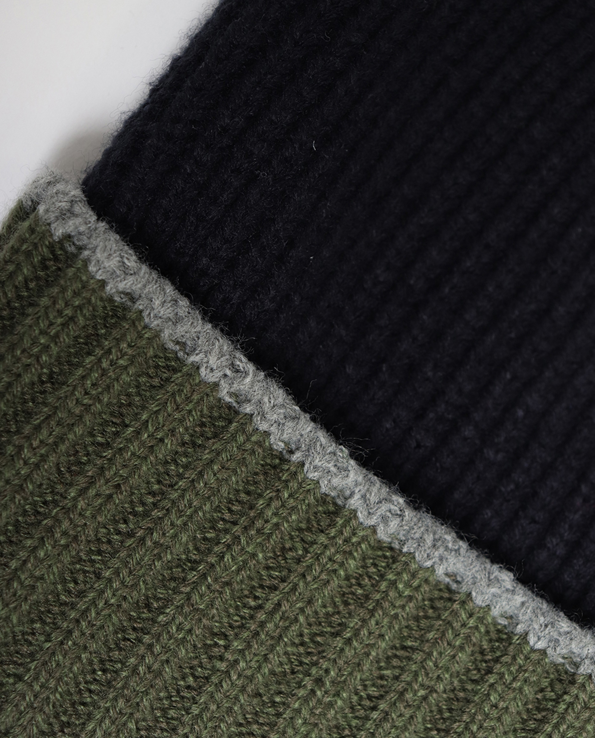 Gorro Beanie de Malha Combinada Azul-marinho-2