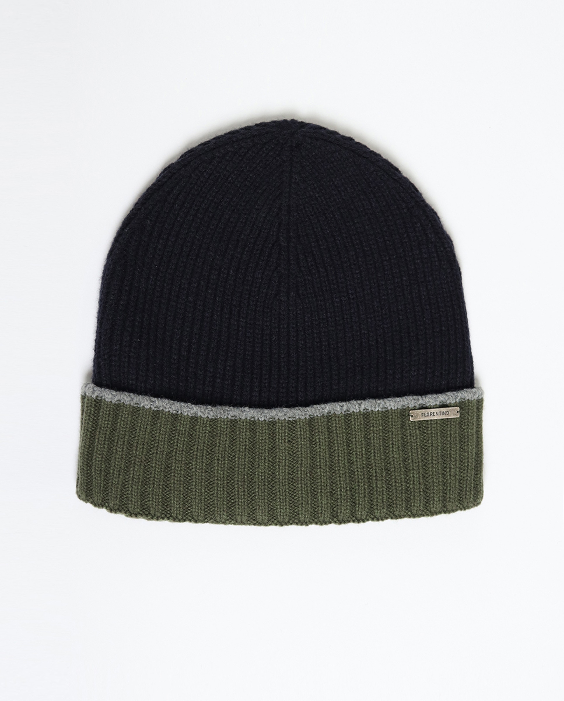 Gorro Beanie de Malha Combinada Azul-marinho-1