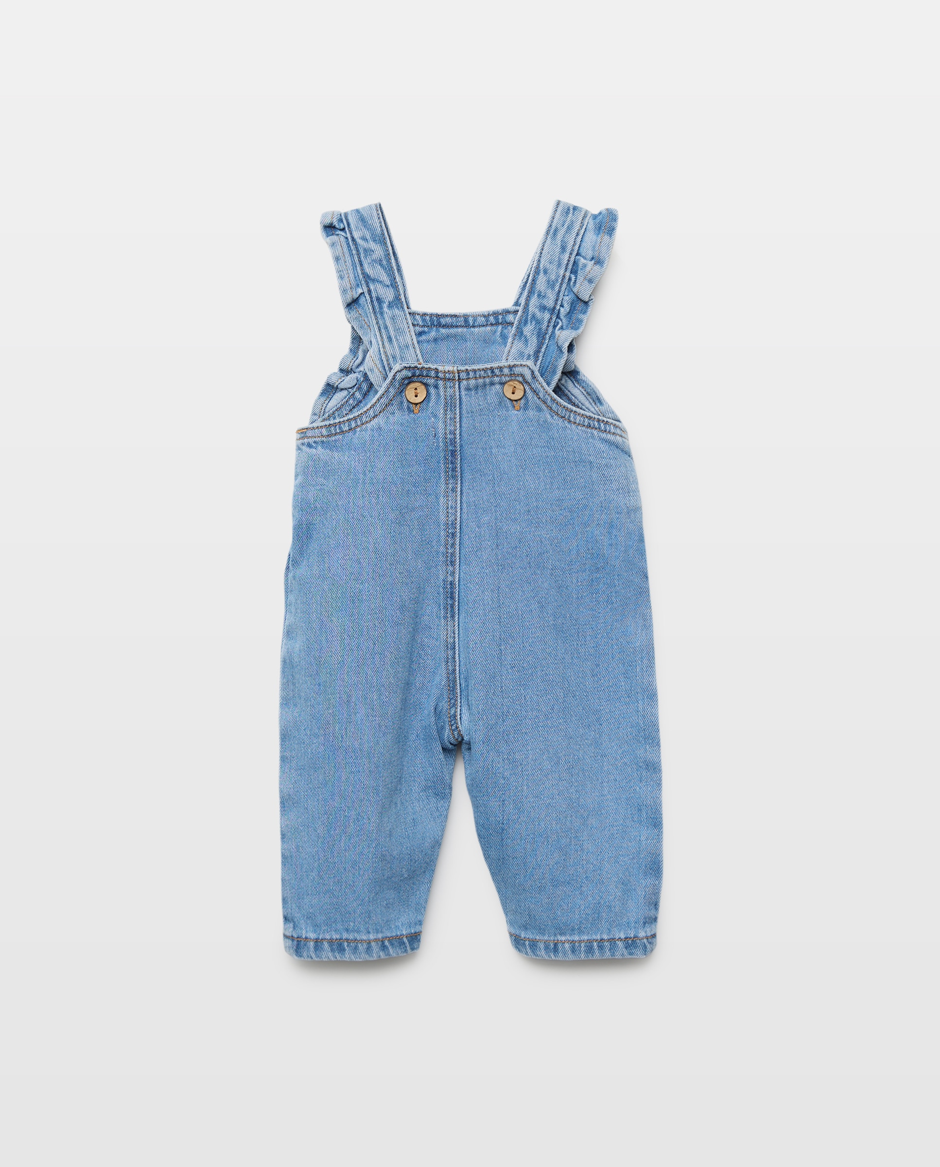 Jardineiras de Ganga Chambray de Bebé Baby El Corte Inglés 410 Azul Claro-2