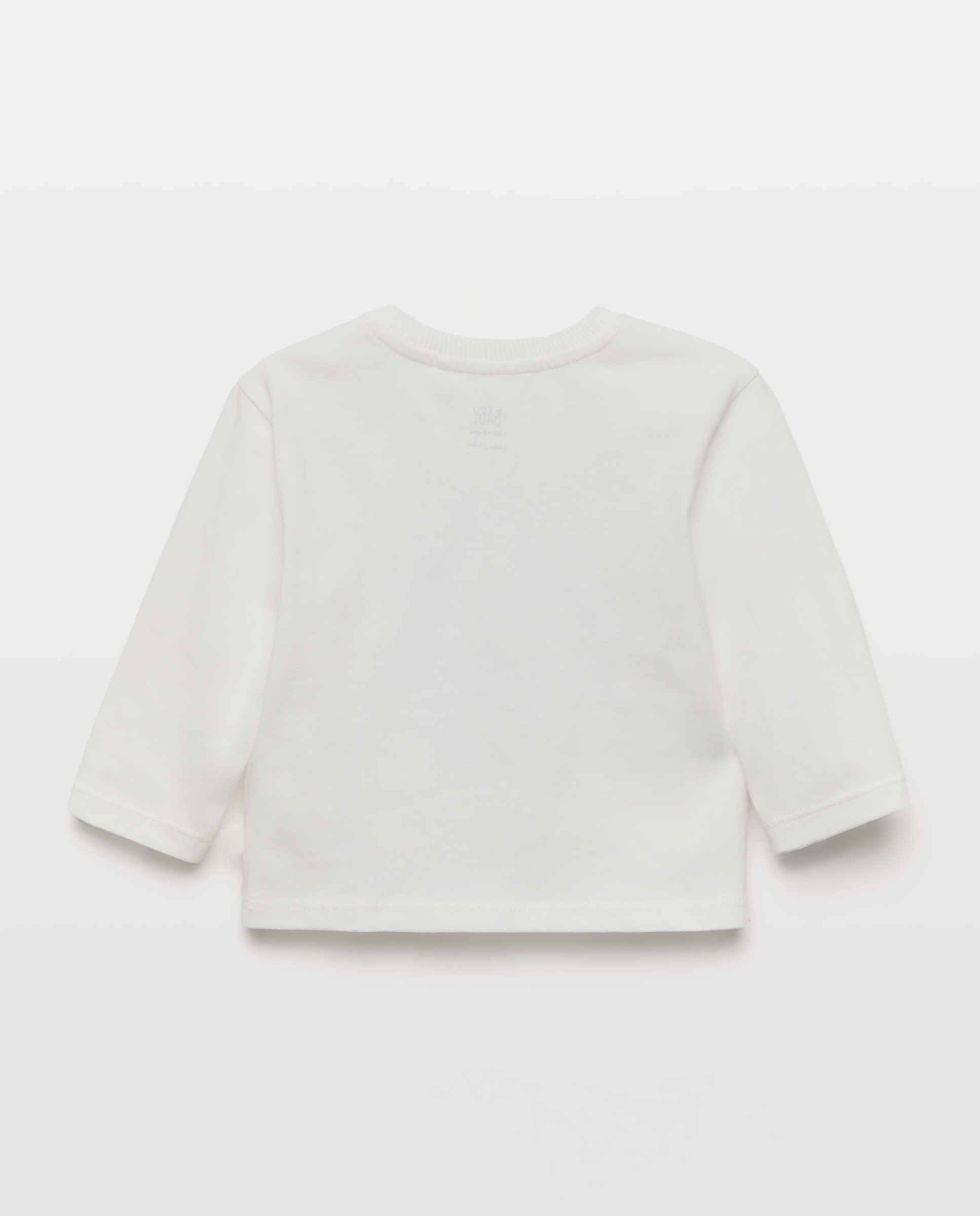 Camisola de Bebé com Manga Comprida Baby El Corte Inglés Branco-marfim-2