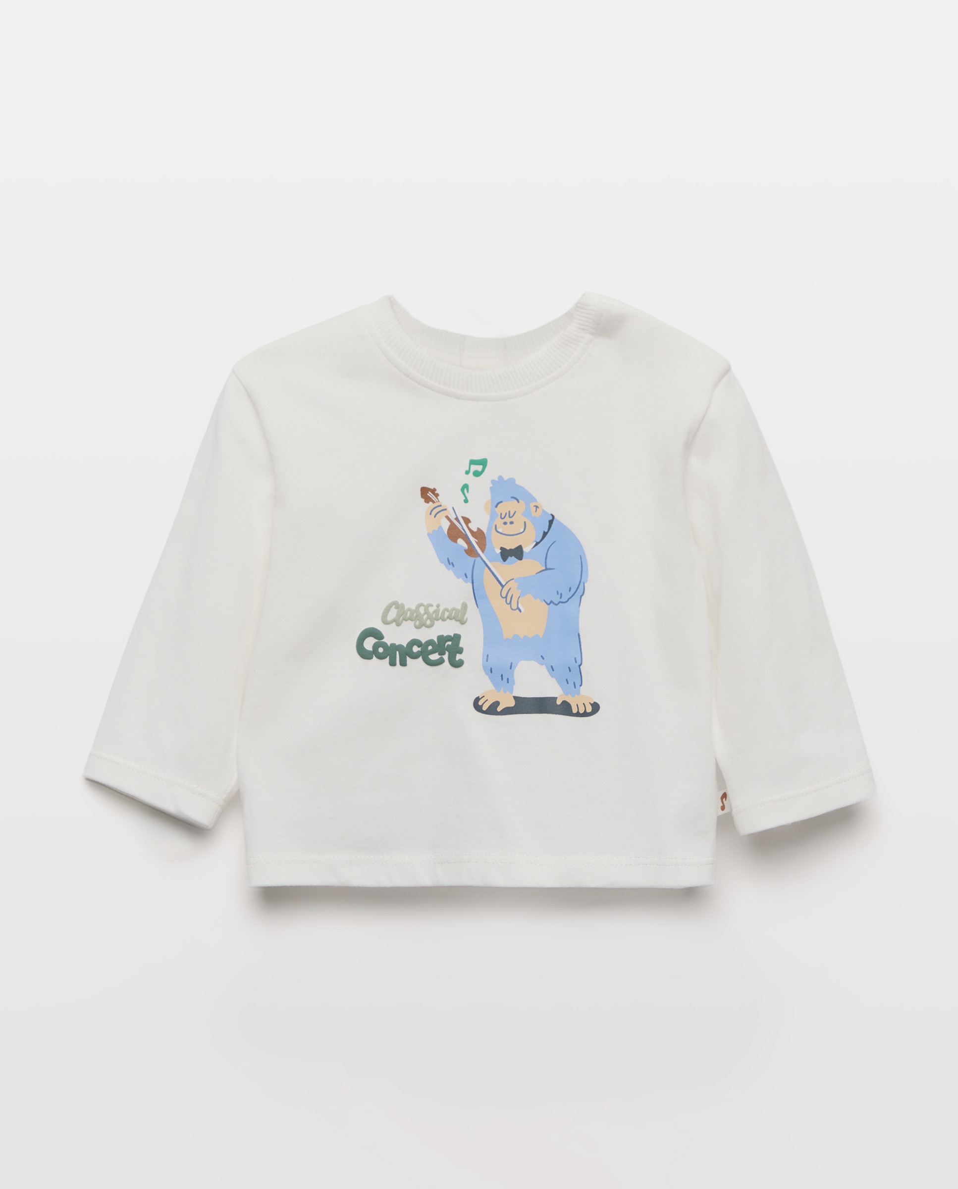 Camisola de Bebé com Manga Comprida Baby El Corte Inglés Branco-marfim-1