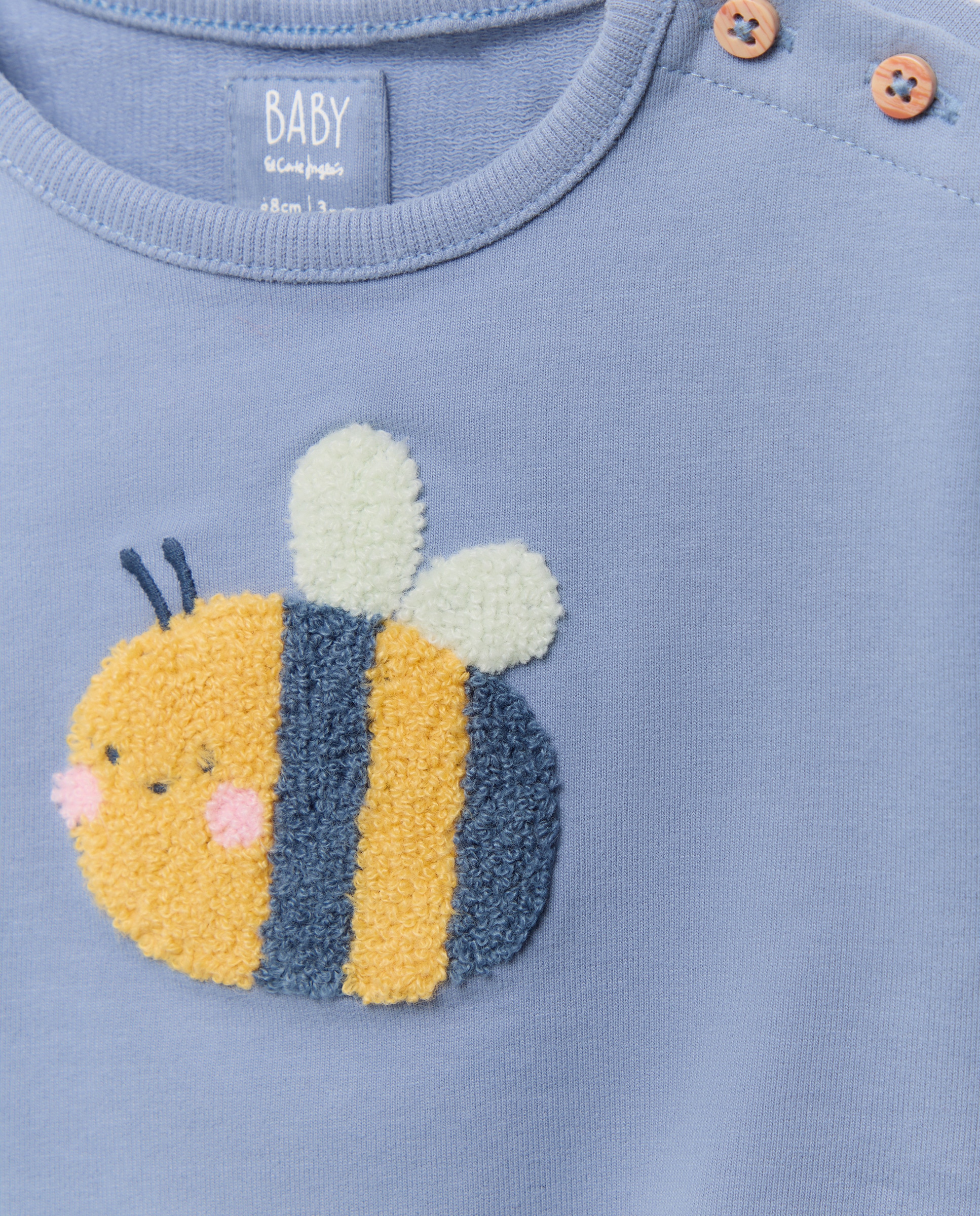 Sweatshirt de Bebé sem Capuz Branco-3